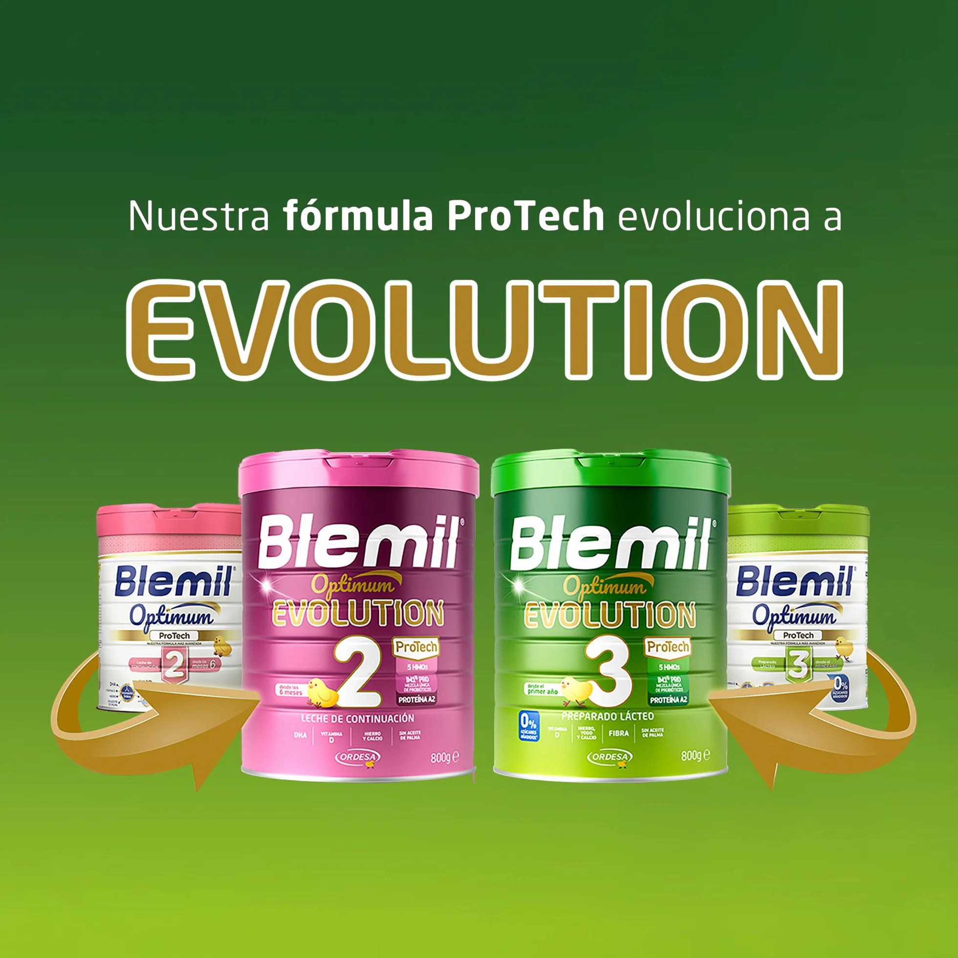 Blemil 3 Optimum Evolution 3PACK | 3 Botes de 1200g | Preparado Lácteo en Polvo para Niños de 1 a 3 años - 0% Azúcares Añadidos, sin Aceite de Palma - Amazon Exclusive