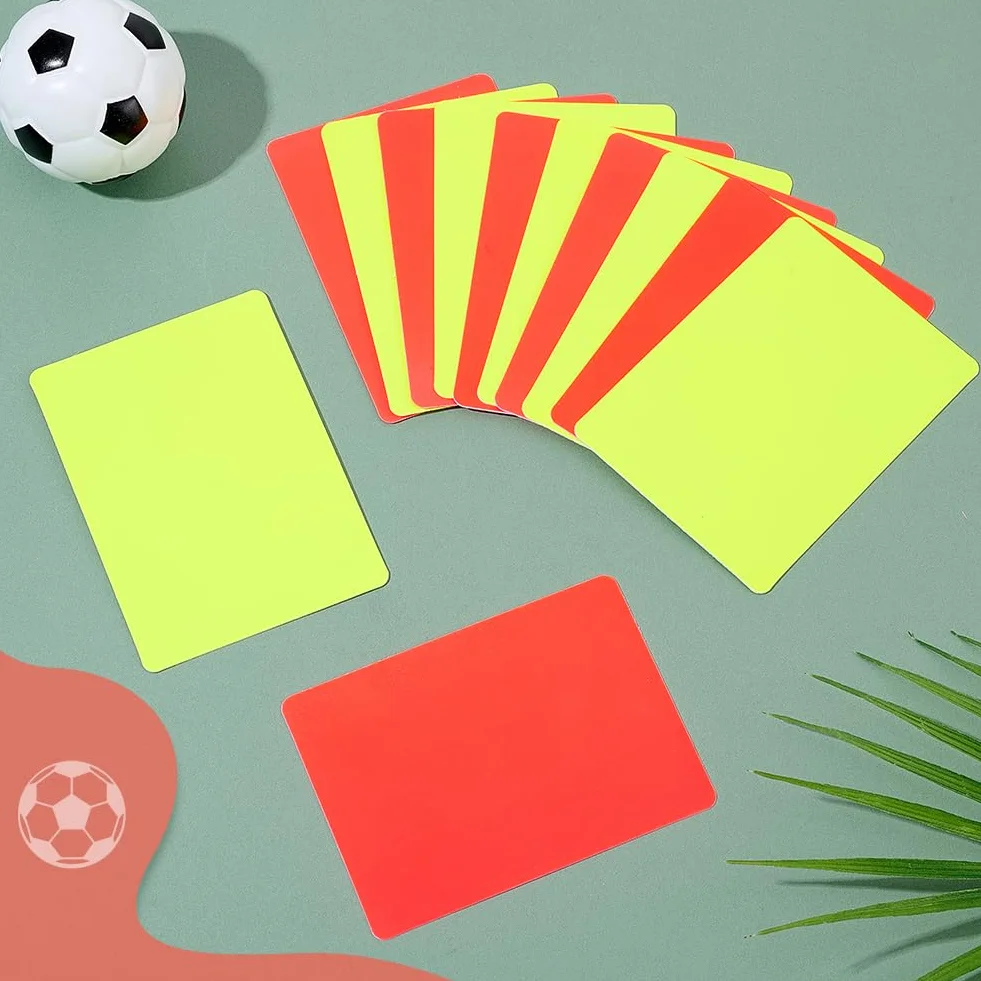 OLYCRAFT tarjetas de árbitro rojas y amarillas 80 x 110 mm juego fútbol