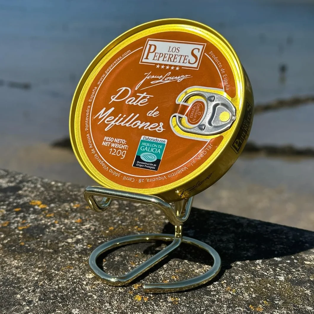 LOS PEPERETES x3 Lata Paté de Mejillones 85 g | Marisco Gourmet Gallego | Pate Artesanal con Mejillones de las Rías Gallegas | Untable Gourmet Natural | Sabor Tradicional de Galicia