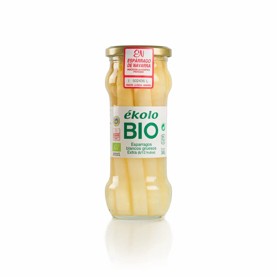 Ekolo Espárragos Blancos Gruesos Bio, 6 Tarros, 340G 2040g