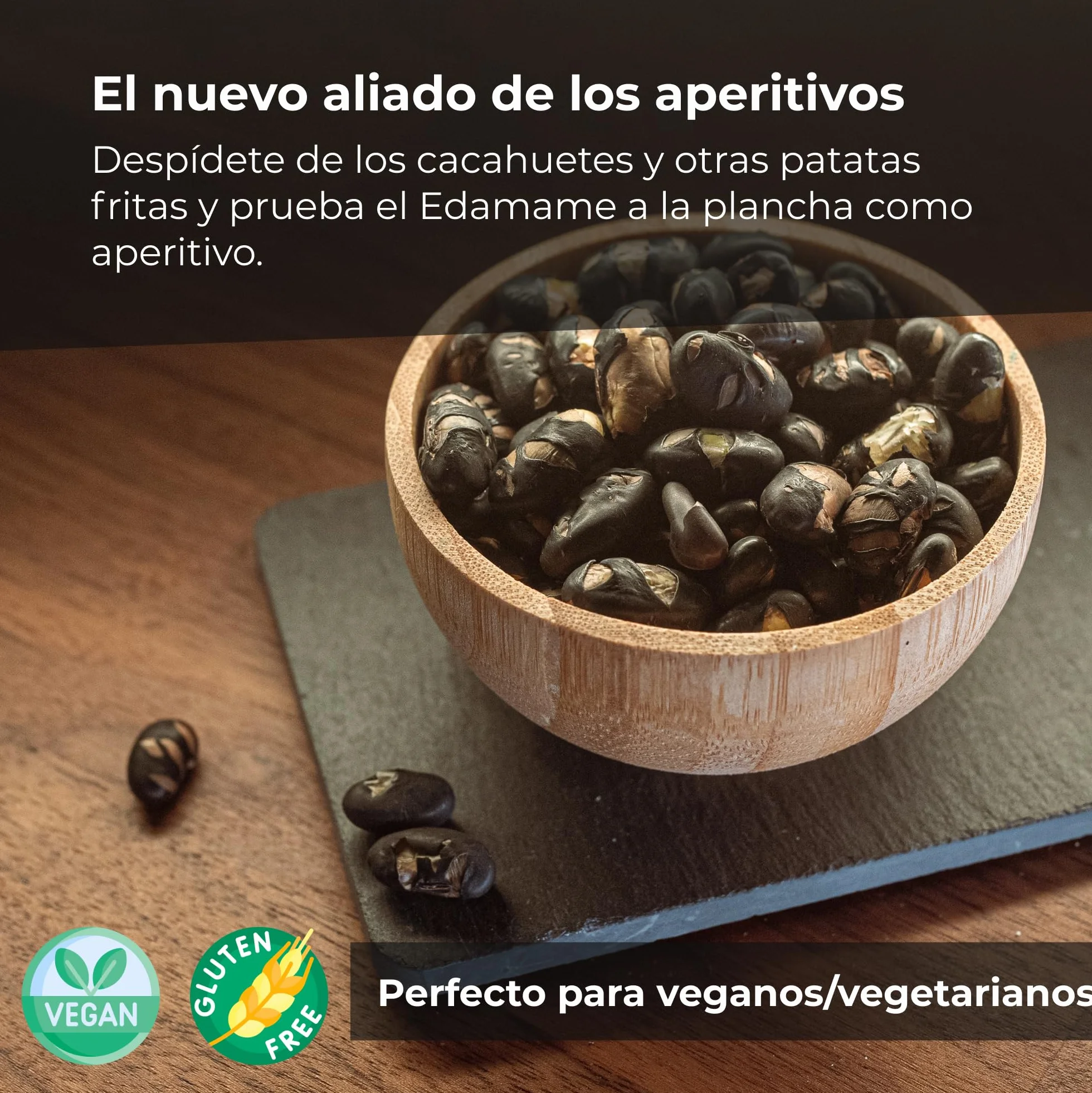 Habas de Soja Negra Tostadas 1kg | Soja Madura Tostada Ligeramente Saladas | 100% Origen Natural | Libre de Transgénicos (GMO free) | Altas en Fibra | Proteína para Veganos y Vegetarianos | Dorimed