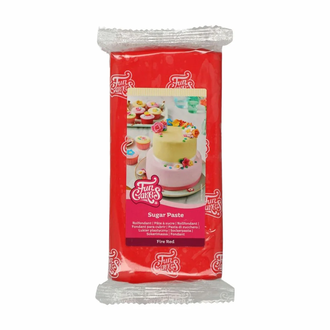 FunCakes Pasta de Azúcar Rojo Fuego 1 kg