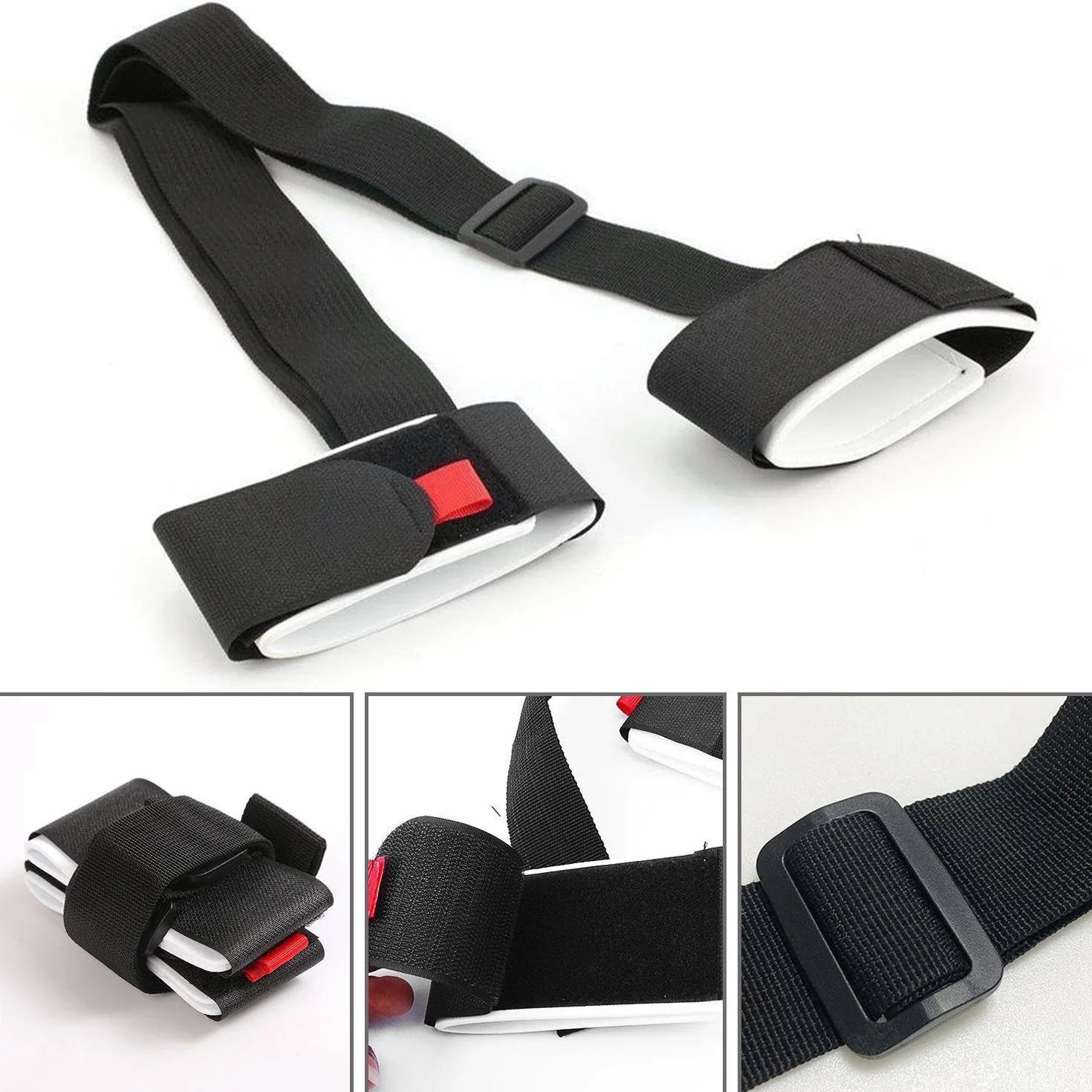 Pack De 3 Correas Ajustables Para Snowboard Y Esquí, Negro