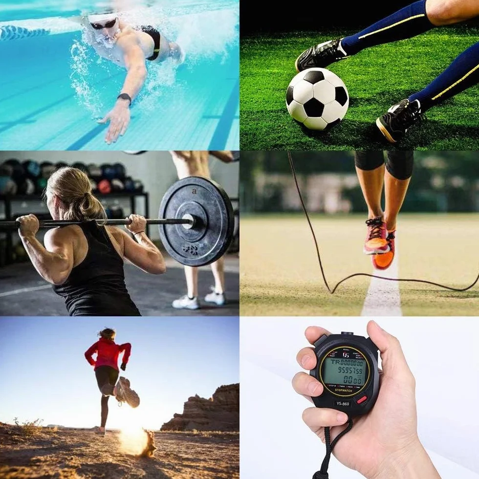 Cronómetro Deportes Digital Profesional 0.01 Segundo 60 Memoria Impermeable Ys-860