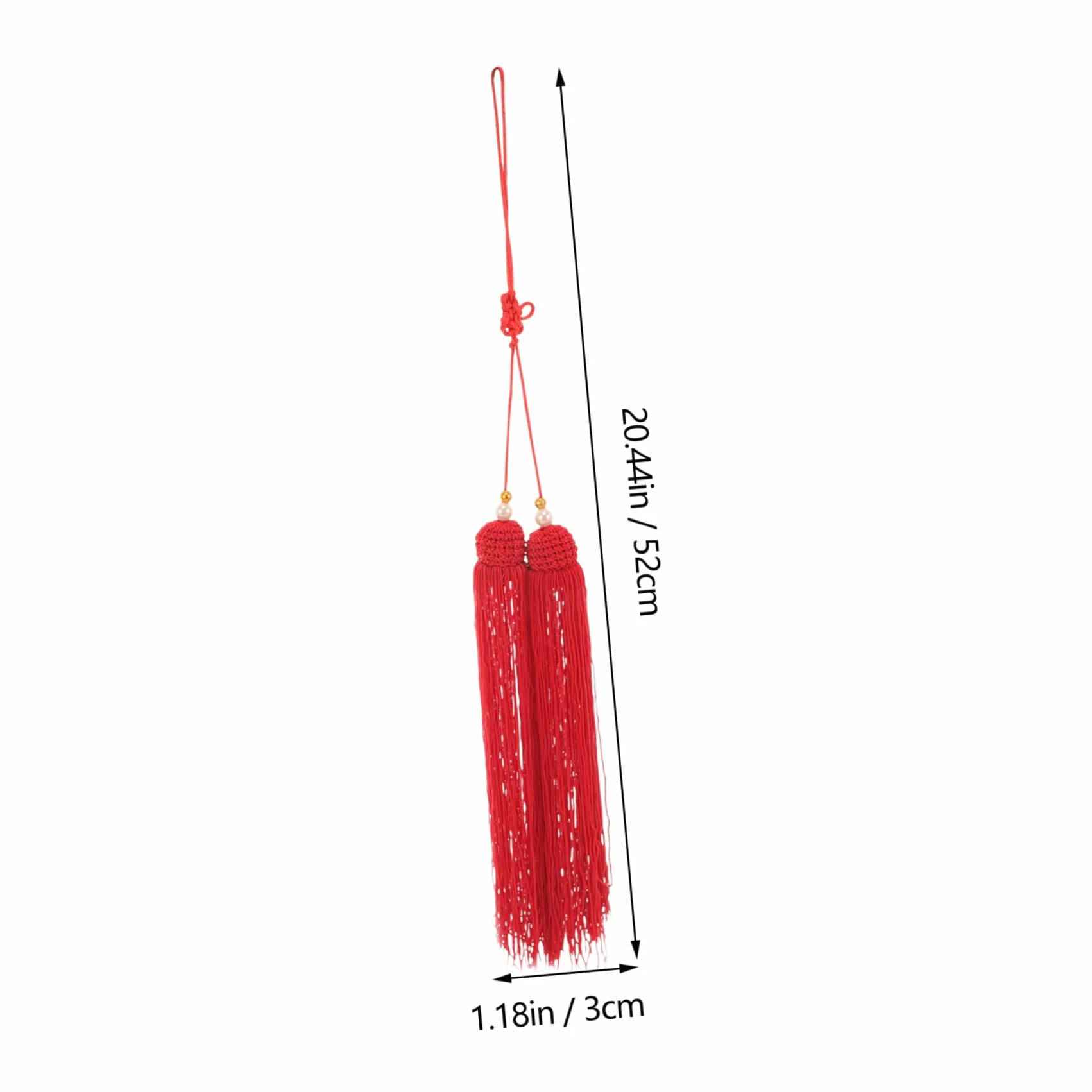 Cabilock Borla Roja de Tela para Adorno de Sable de Tai Chi, Material Seguro