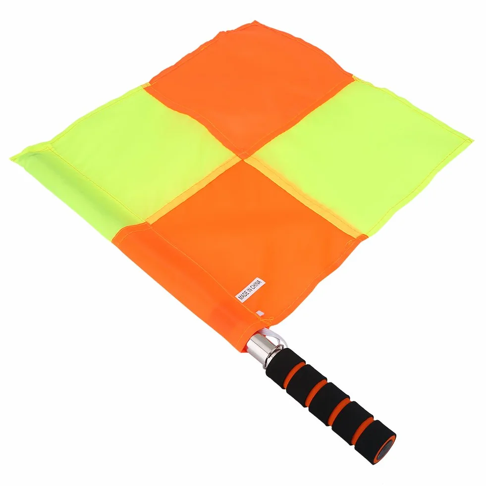 Banderas de árbitro de fútbol 2PCS con bolsa de almacenamiento para deportes