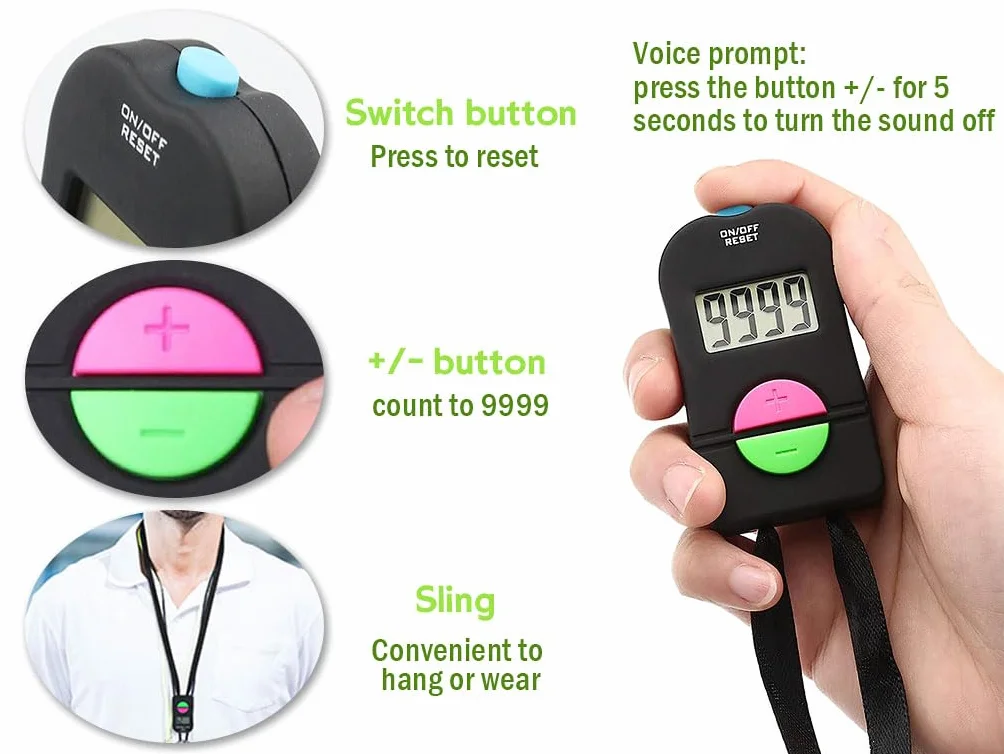 Manual Clicker Deporte 4PCS Digital Contador