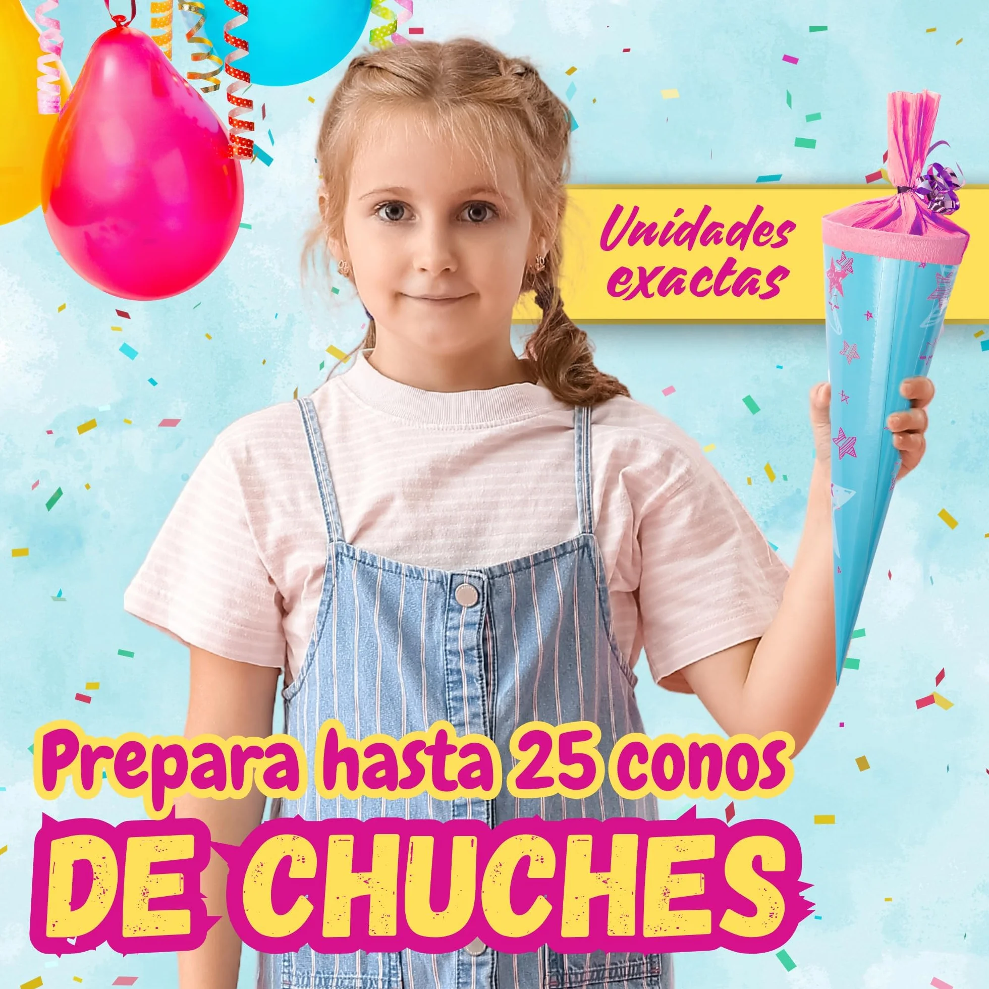 SIDRAL .275 chuches variadas+piñata+mochila para llevar chuches :Cañas y sobres Sidral, chocolate, gominolas, caramelos blandos rellenos gel de frutas - Perfectas para Regalar.