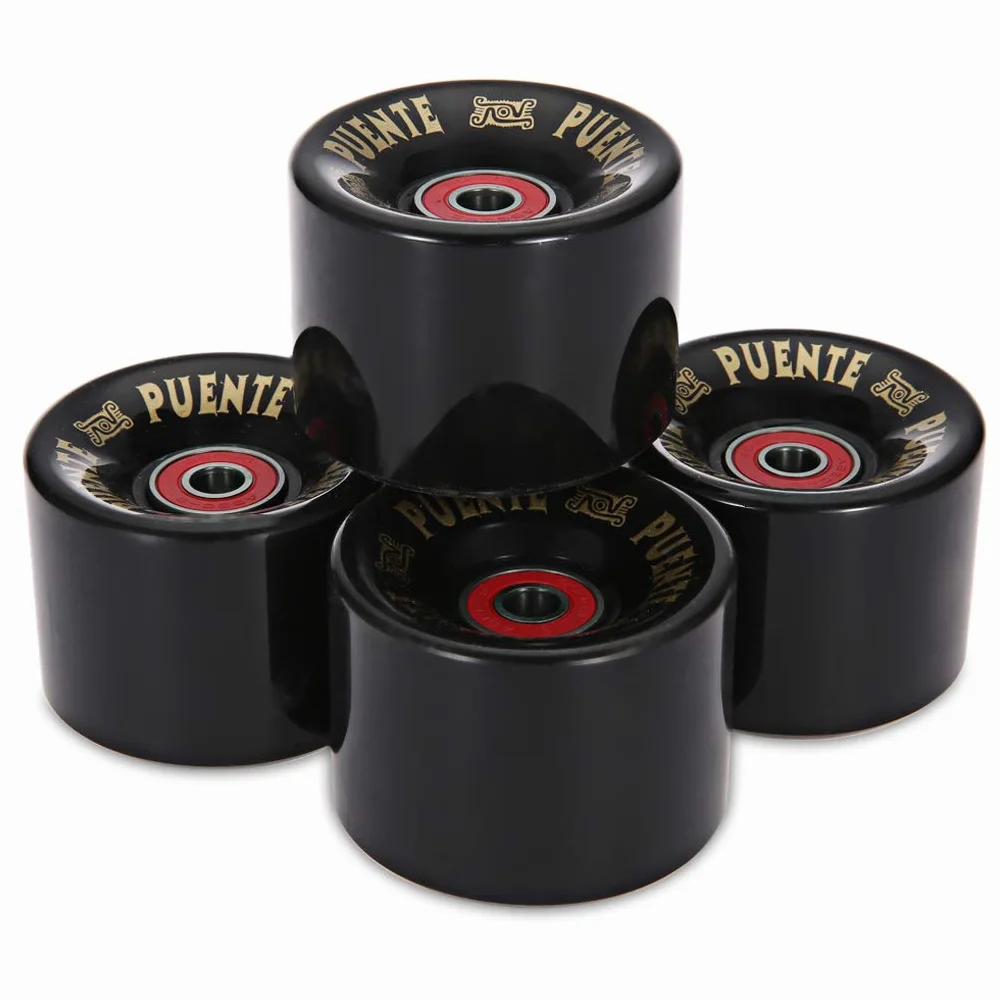 Ruedas de monopatín 60 x 45 mm de alta resistencia para deportes al aire libre (negro)