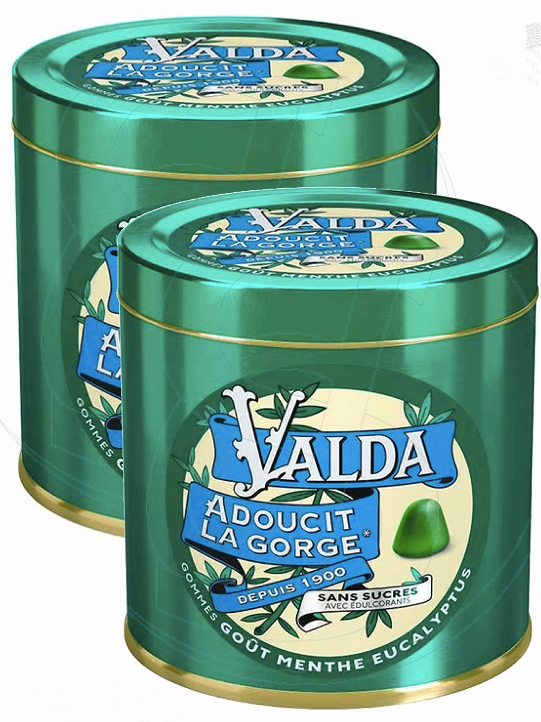 Valda Gomas Sin Azúcar Sabor Menta Eucalipto 140 g - Lote de 2 cajas(2)