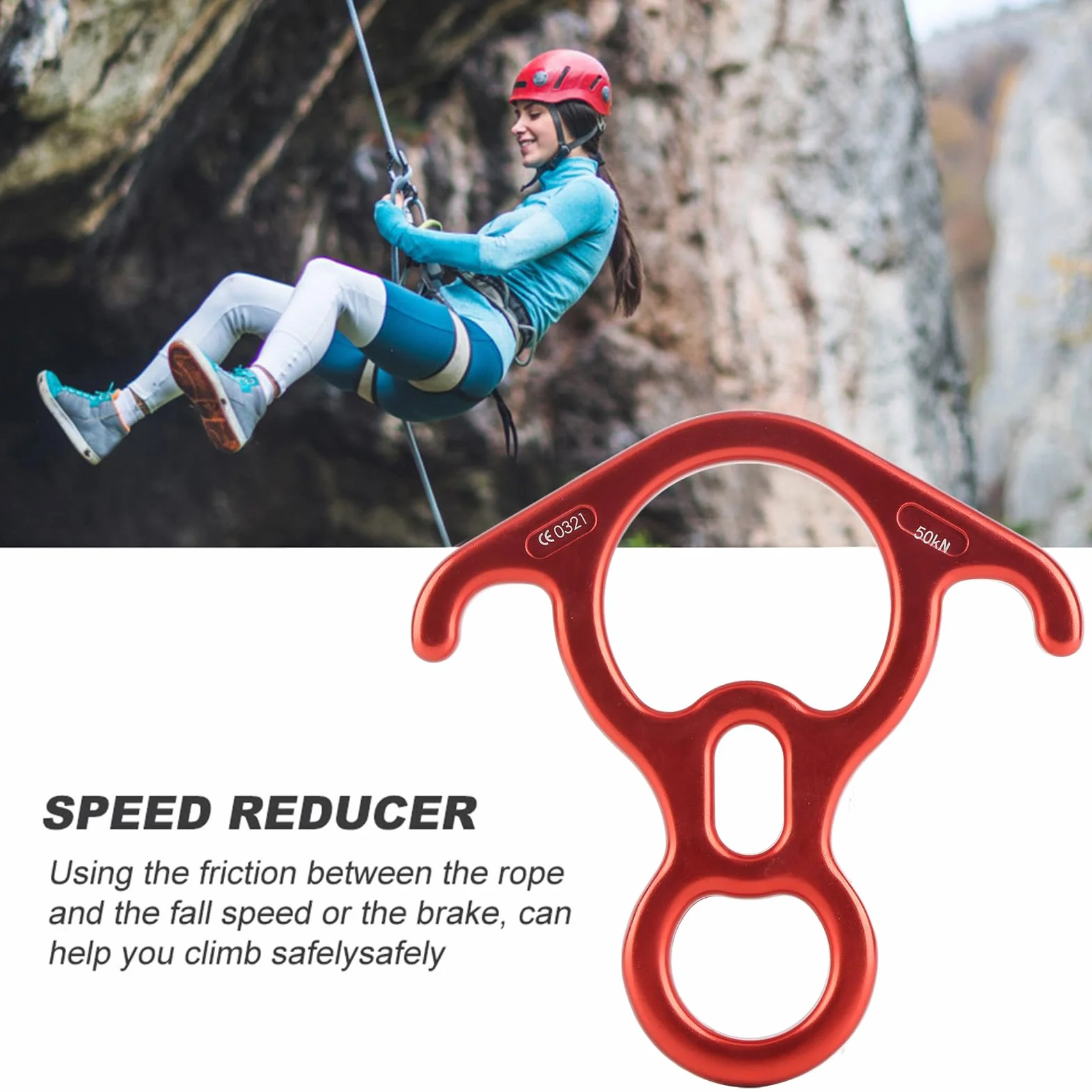 Descendedor de aleación de Aluminio Figura 8 Equipo de Escalada de Cuerda