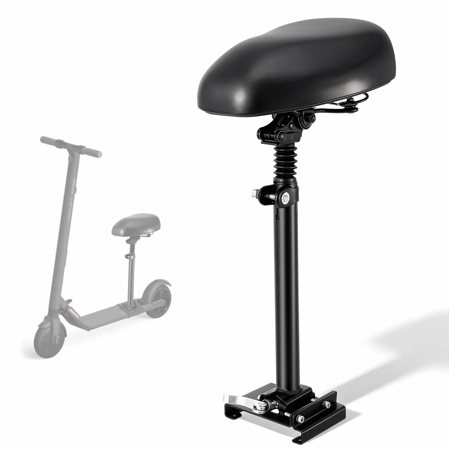 Asiento para patinete eléctrico ajustable 13-19 cm, plegable, bordes curvos, 55-68 cm, adultos