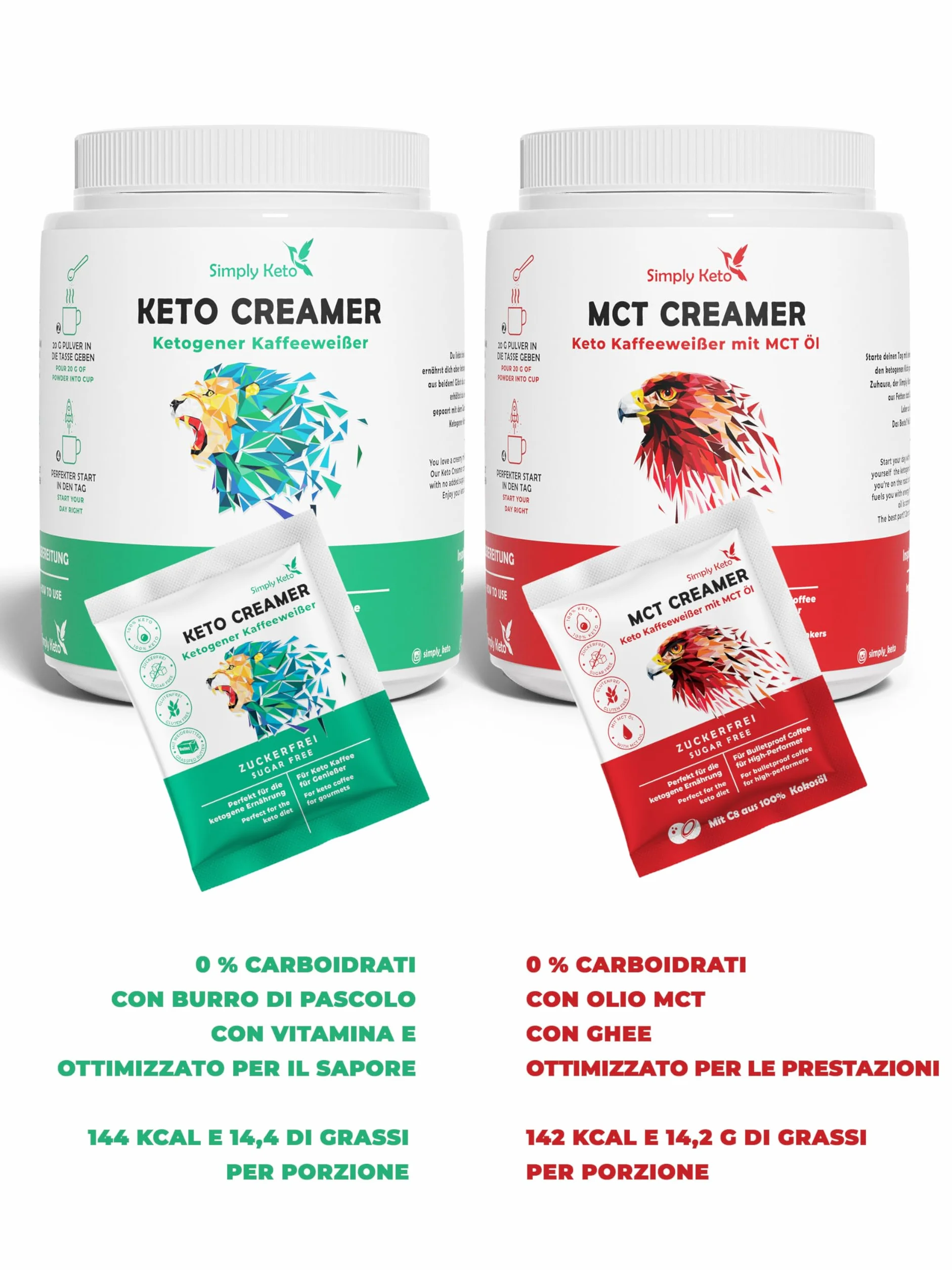 Simply Keto Tarro de crema MCT 450g - Crema cetogénica sin azúcar para el café a prueba de balas - Con aceite MCT, aceite de coco y mantequilla de pasto - Optimizado para el rendimiento