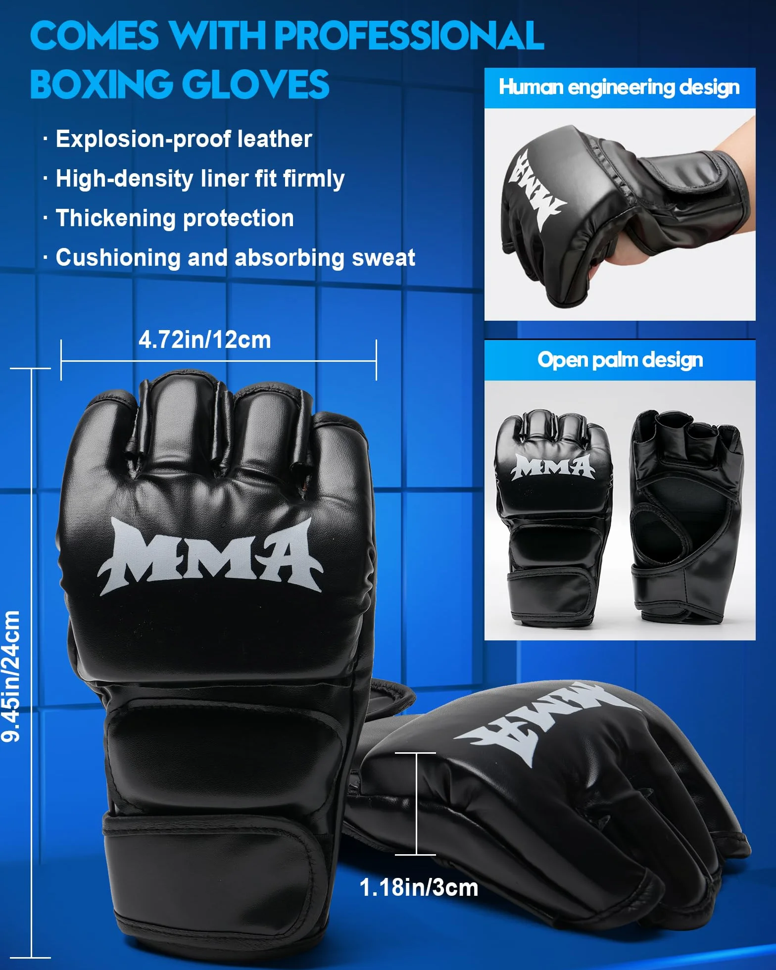Máquina de Boxeo Musical con Bluetooth, 9 Modos de Velocidad, Recuento Inteligente y Luces al Ritmo de la Música