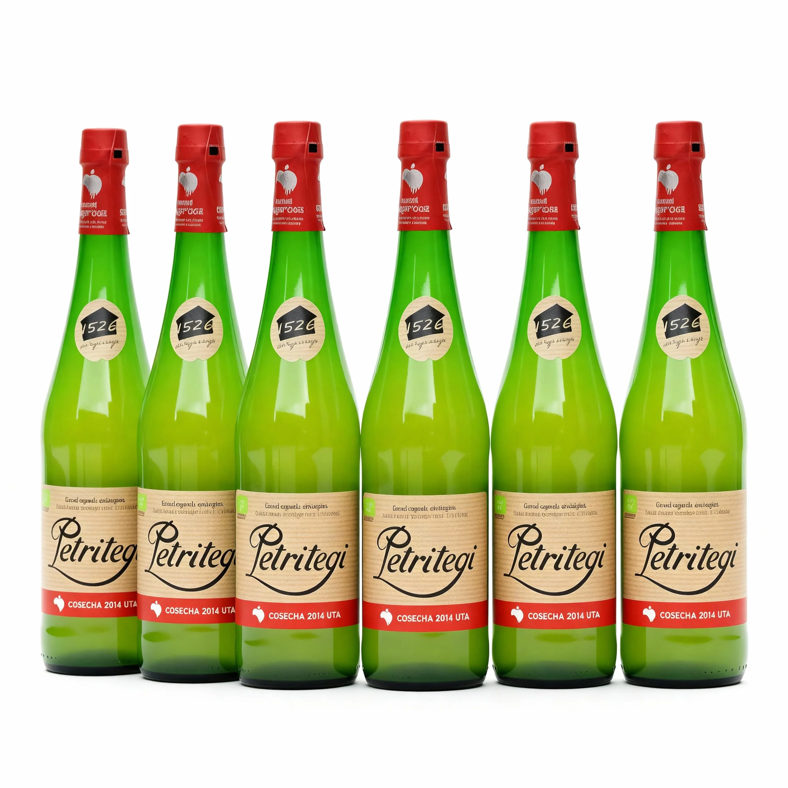 Petritegi Eko Euskal Sagardoa – Sidra Ecológica 100% Manzana Vasca | DO Euskal Sagardoa | Producción Sostenible y Ecológica | 6% Vol (Pack 6)