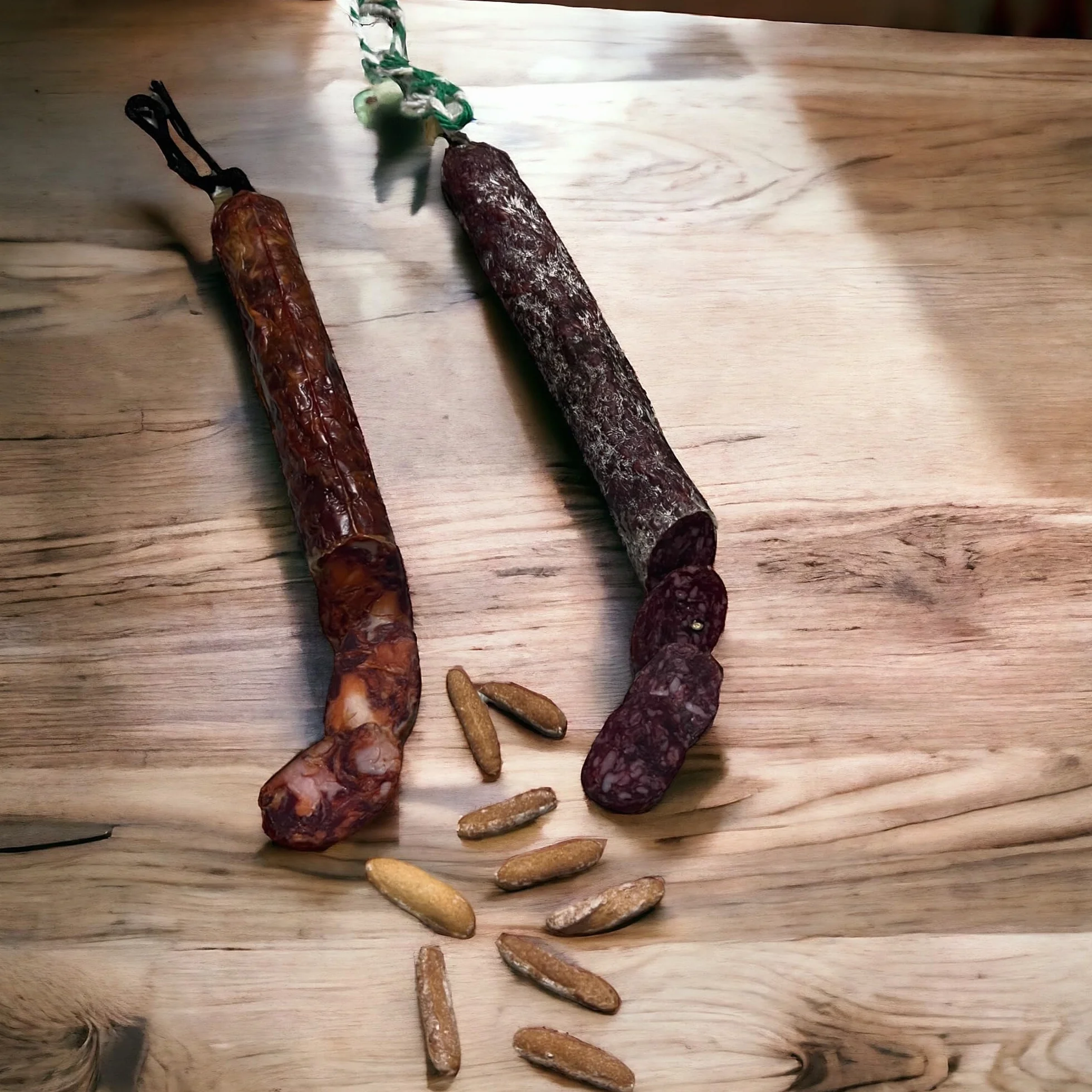 Cesta Gourmet Regalo Embutidos Ibéricos Jamón Caña Lomo Salchichón Chorizo Bellota Aceite Oliva Virgen Extra Picos Rústicos Obando