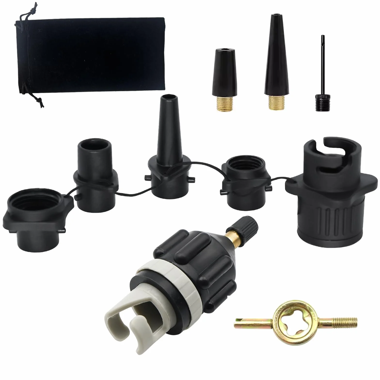 Adaptador Inflador Paddle Surf 8 Piezas Set Compresor Accesorios Hinchable