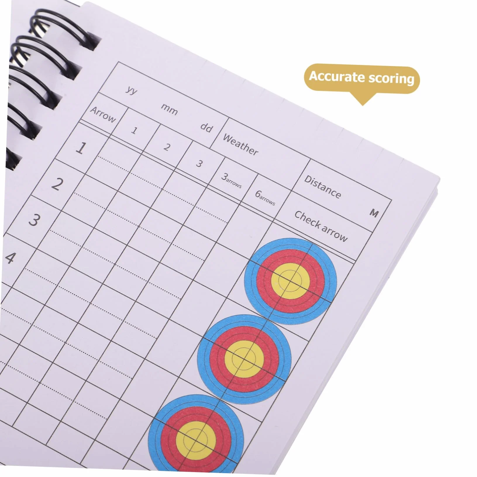 Cuaderno de puntuación para tiro con arco, pequeño portátil, multifuncional para competiciones y entrenamientos
