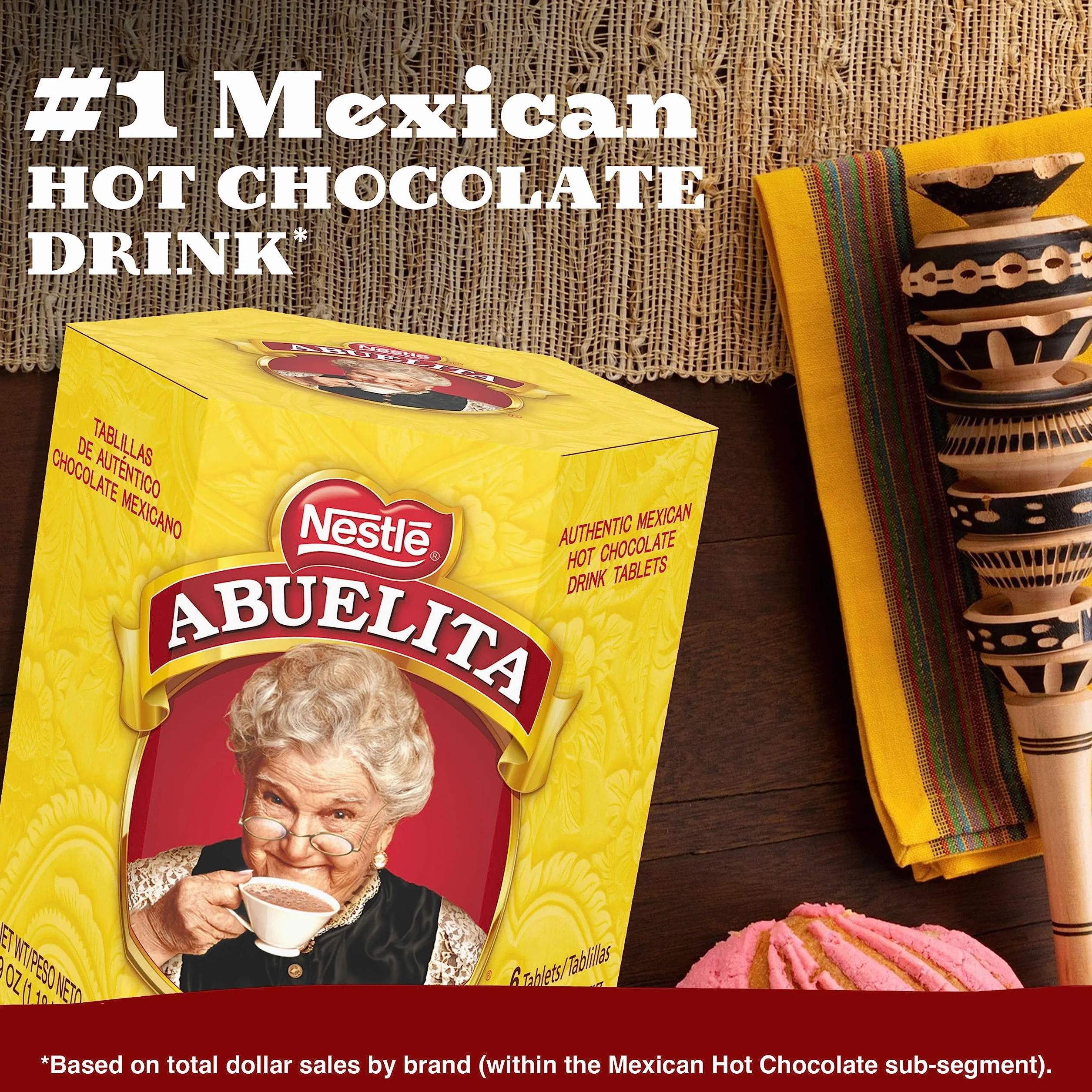 Nestle Abuelita Mexican Chocolate Drink Mix, 19 oz Package, 6 Tabs