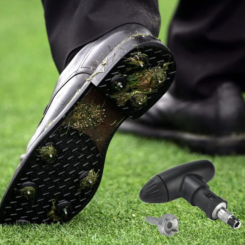 Llave para Zapatos de Golf Acero Inoxidable Herramienta Quitar Tacos Accesorio