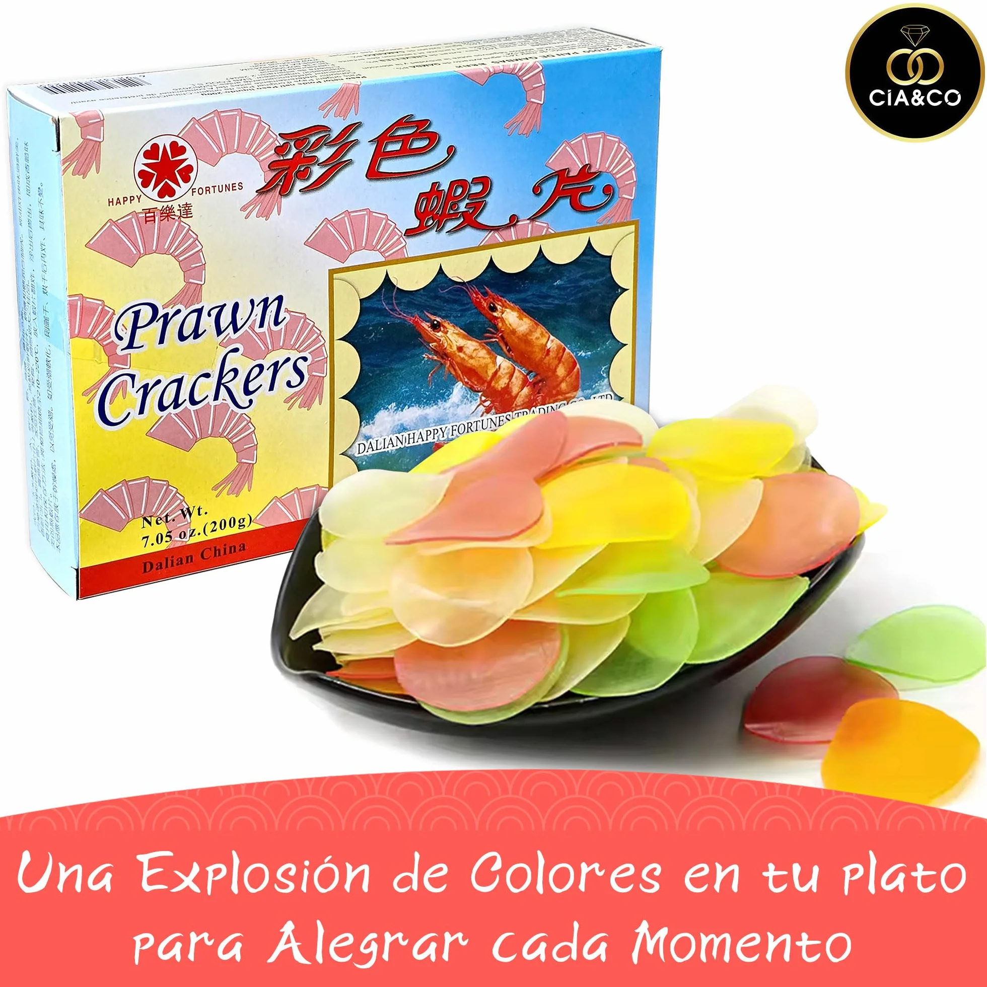 Obleas de Pan de Gambas de Colores para freír - Pack Ahorro 3 x 200 Grs (Total 600grs) · Autentico Pan de Gambas Chino Colores