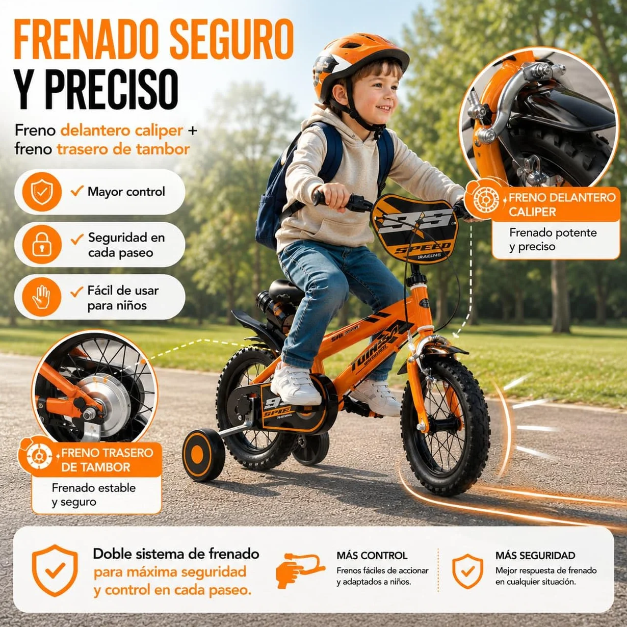 TOIMSA Bicicleta 12" Speed Racing