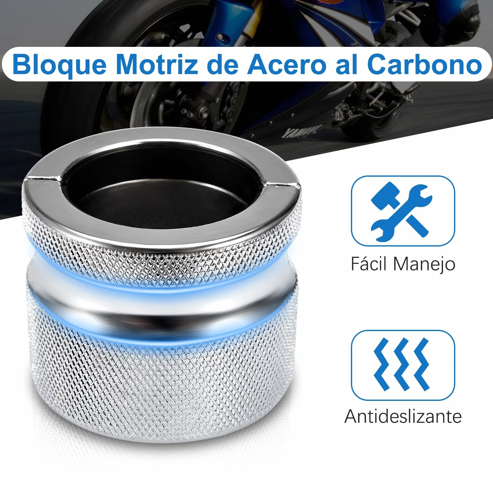 Fork Seal Driver 30-45 mm, Retenes Horquilla Moto de Acero al Carbono con 2 Anillos de Sellado