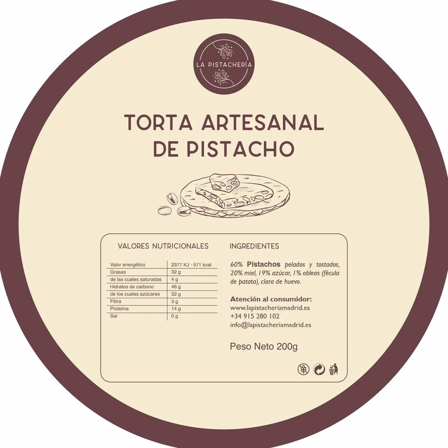 Torta Imperial Artesanal de Pistacho Gourmet Postre Tradicional Español Ingredientes Naturales Sin Gluten Delicada Textura con Miel Navideño Snack Dulce Saludable Repostería