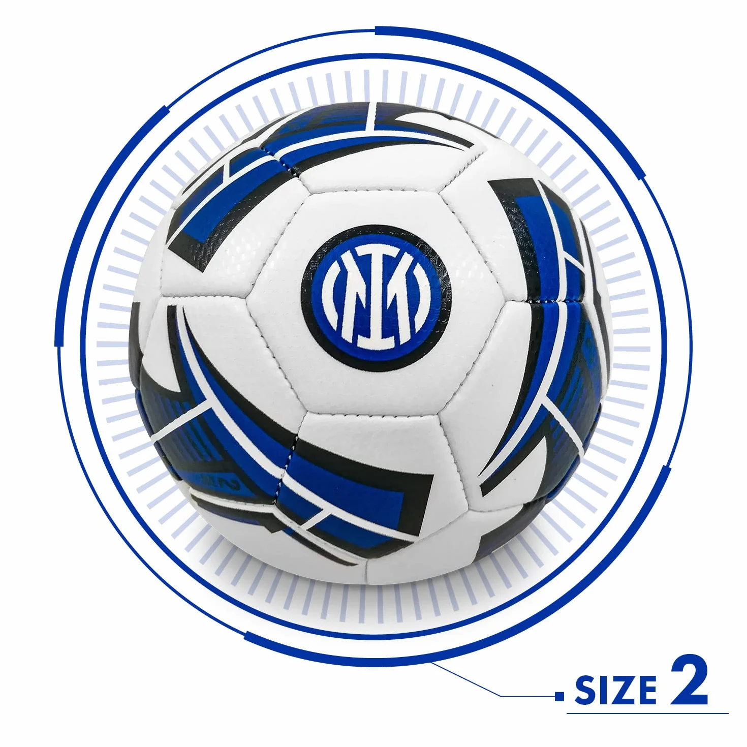 Mondo Sport MINI Balón de fútbol Cosido INTER Talla 2 220 g