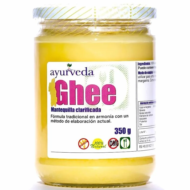 Ghee Ayurveda 350g | Mantequilla Clarificada Tradicional | Cocina Saludable | Ideal para Dieta Keto | Sin Lactosa y Sin Gluten