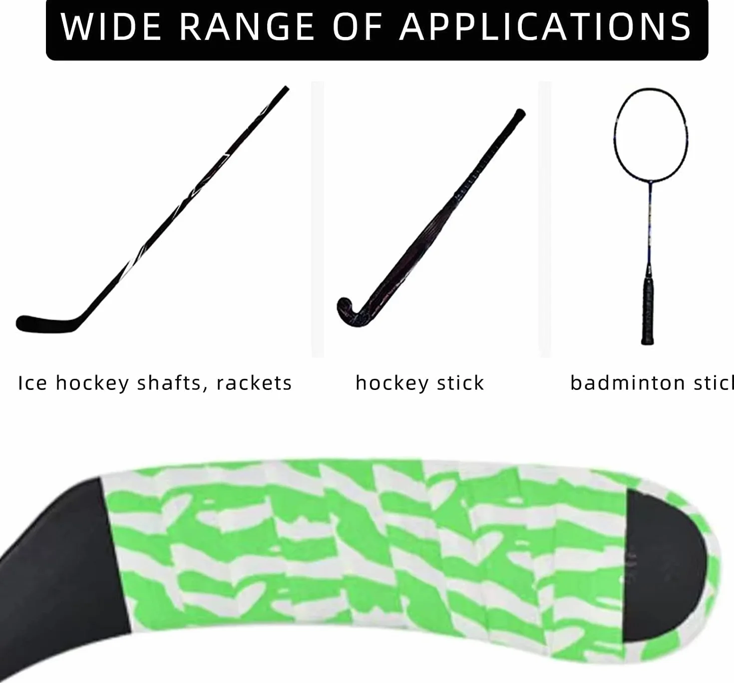 Cinta Adhesiva de Camuflaje para Raquetas de Tenis 2,5 Cm x 25 M (Verde)