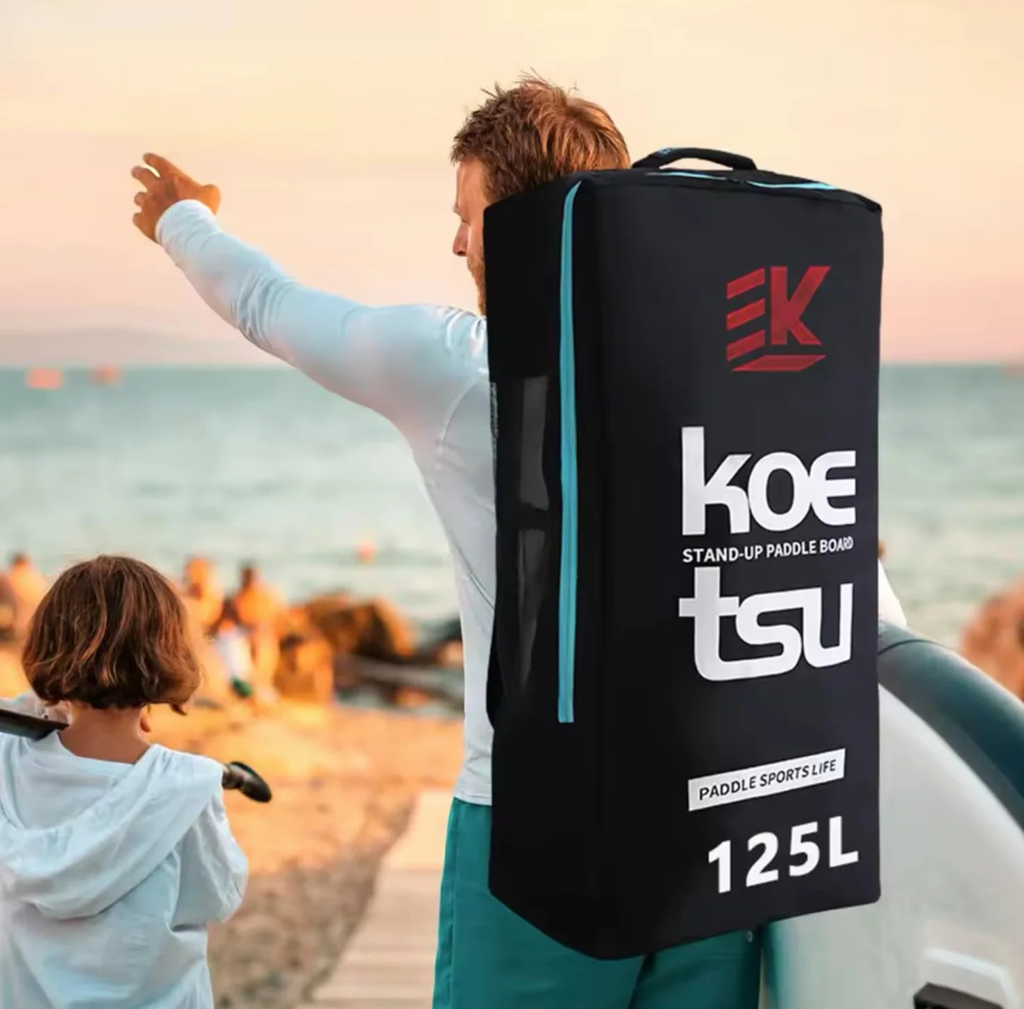 LIXADA Mochila inflable para tabla de remo 80L 105L 125L resistente al desgarro