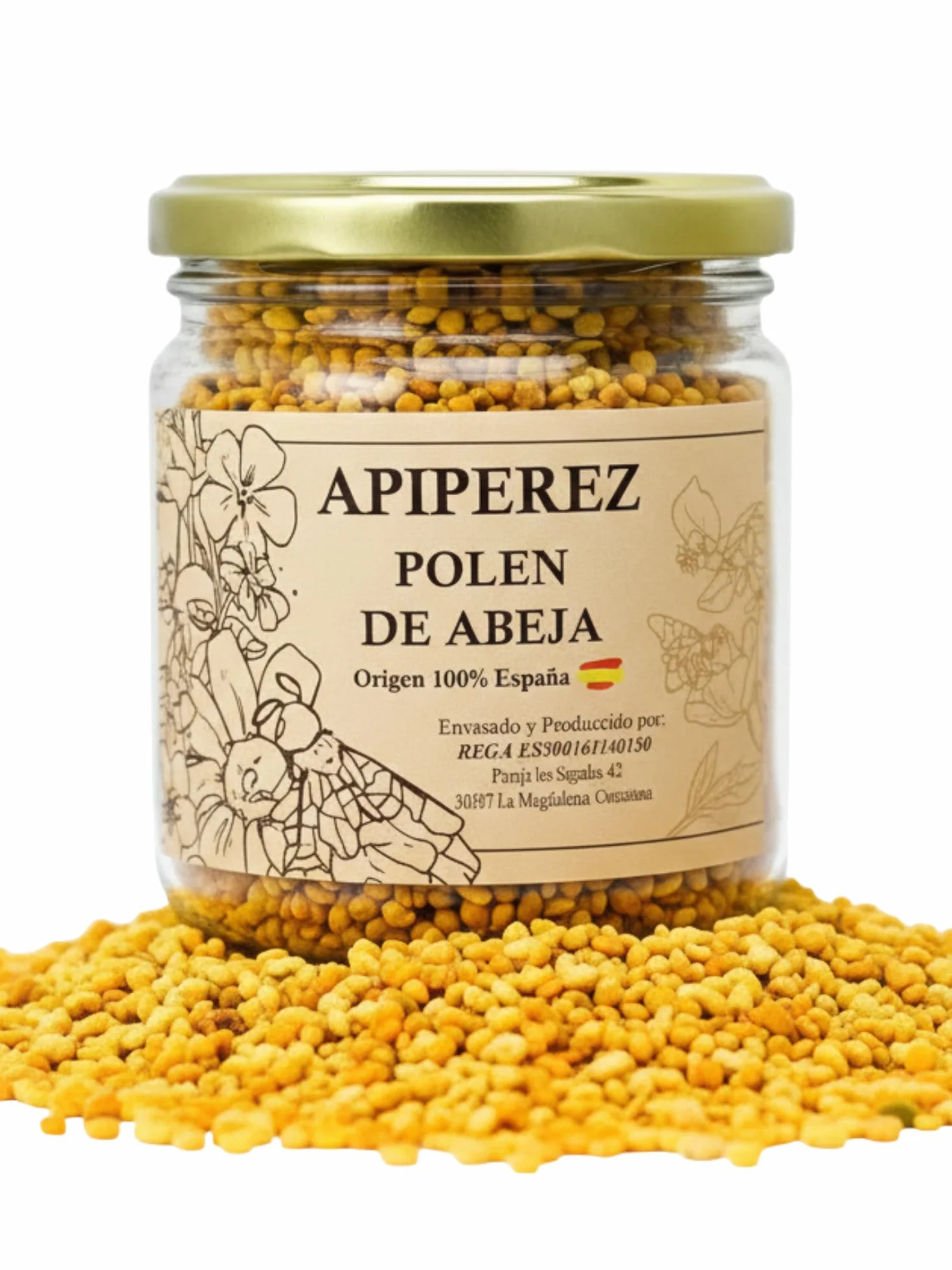 APIPEREZ Polen de Abeja 250 g – Superalimento Natural, Energético y Rico en Proteínas – Mejora Sistema Inmunitario y Rendimiento Físico