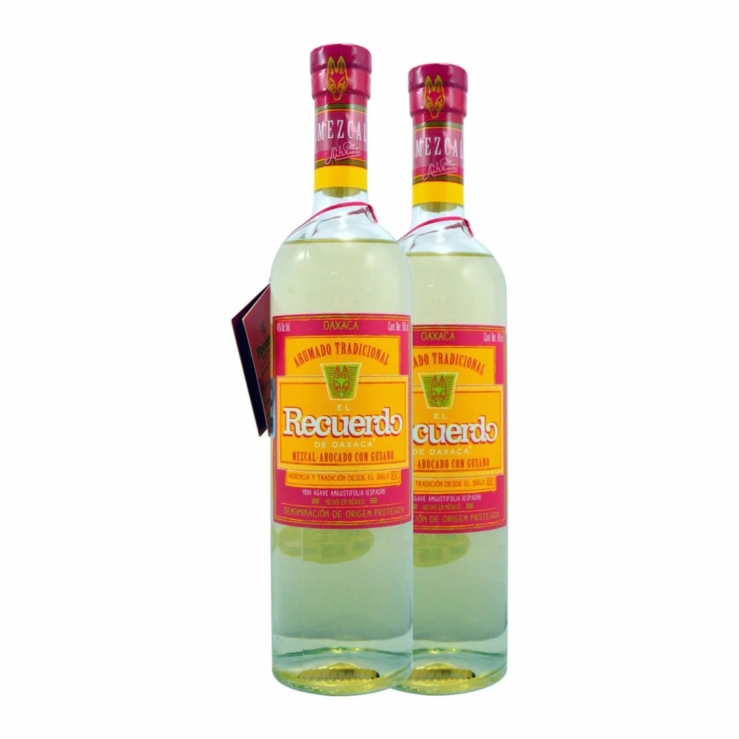 Mezcal Recuerdo Gusano 70 cl Caja de 2 Botellas