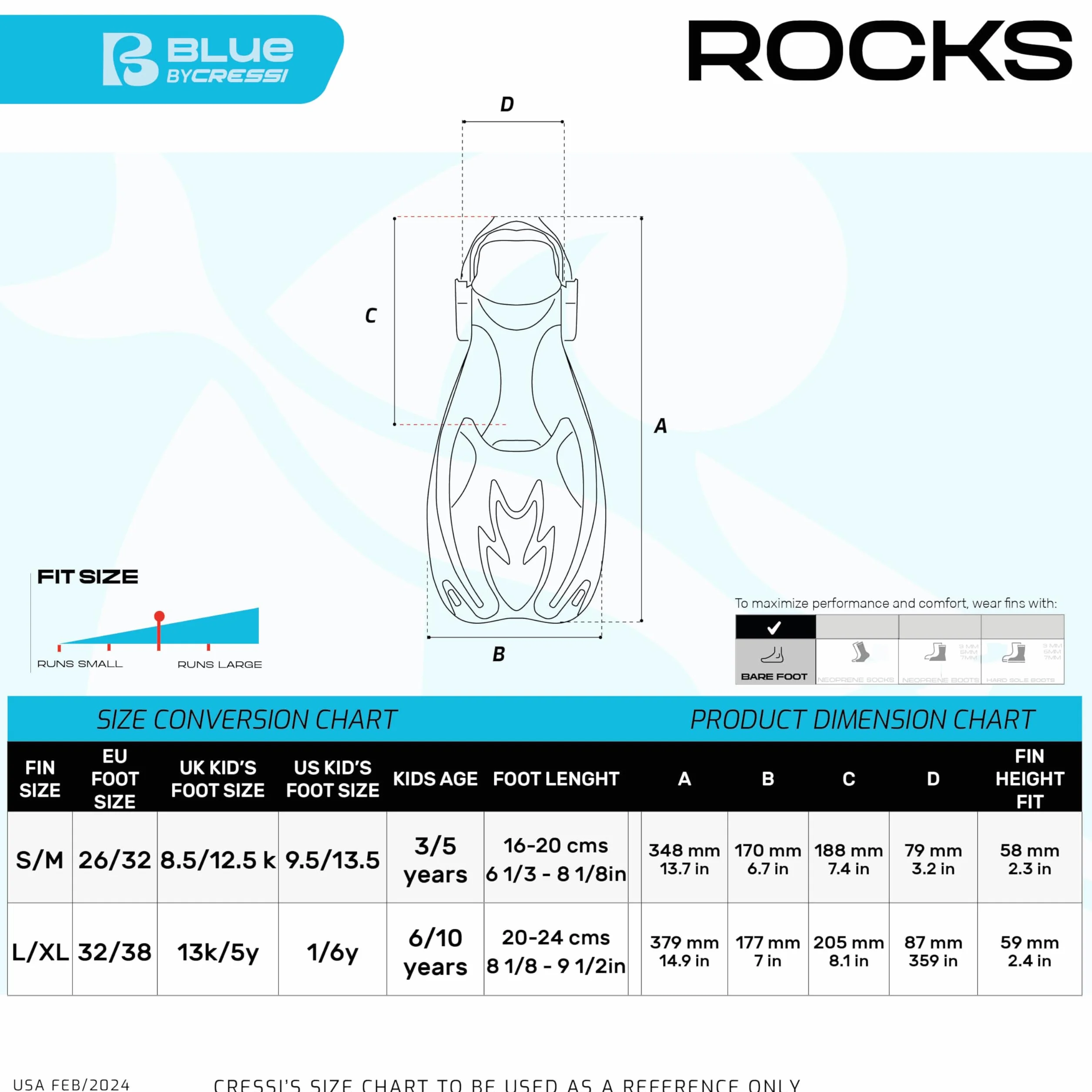 CRESSI Rocks Kid Aletas niños