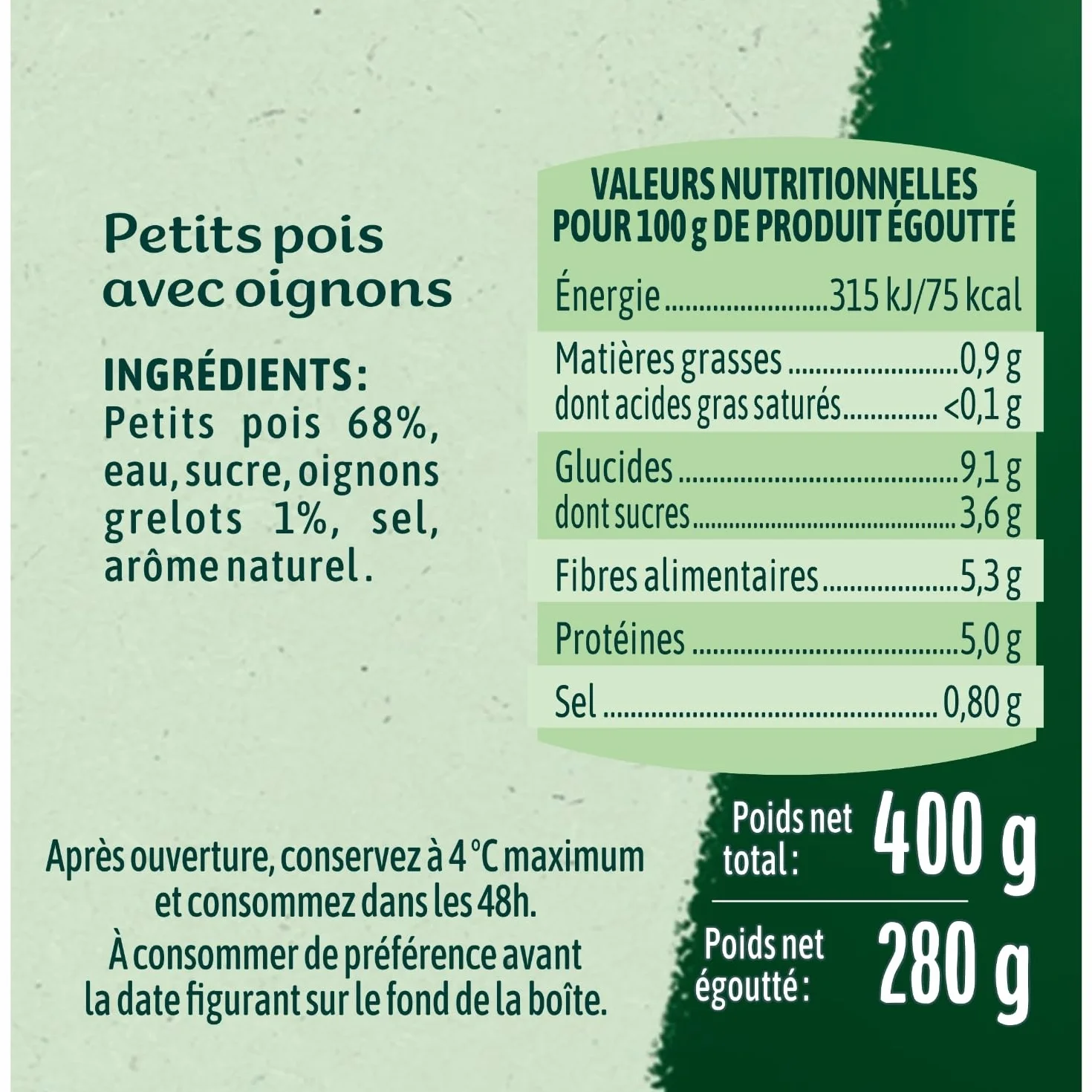 Guisantes petit lata 280 g neto escurrido