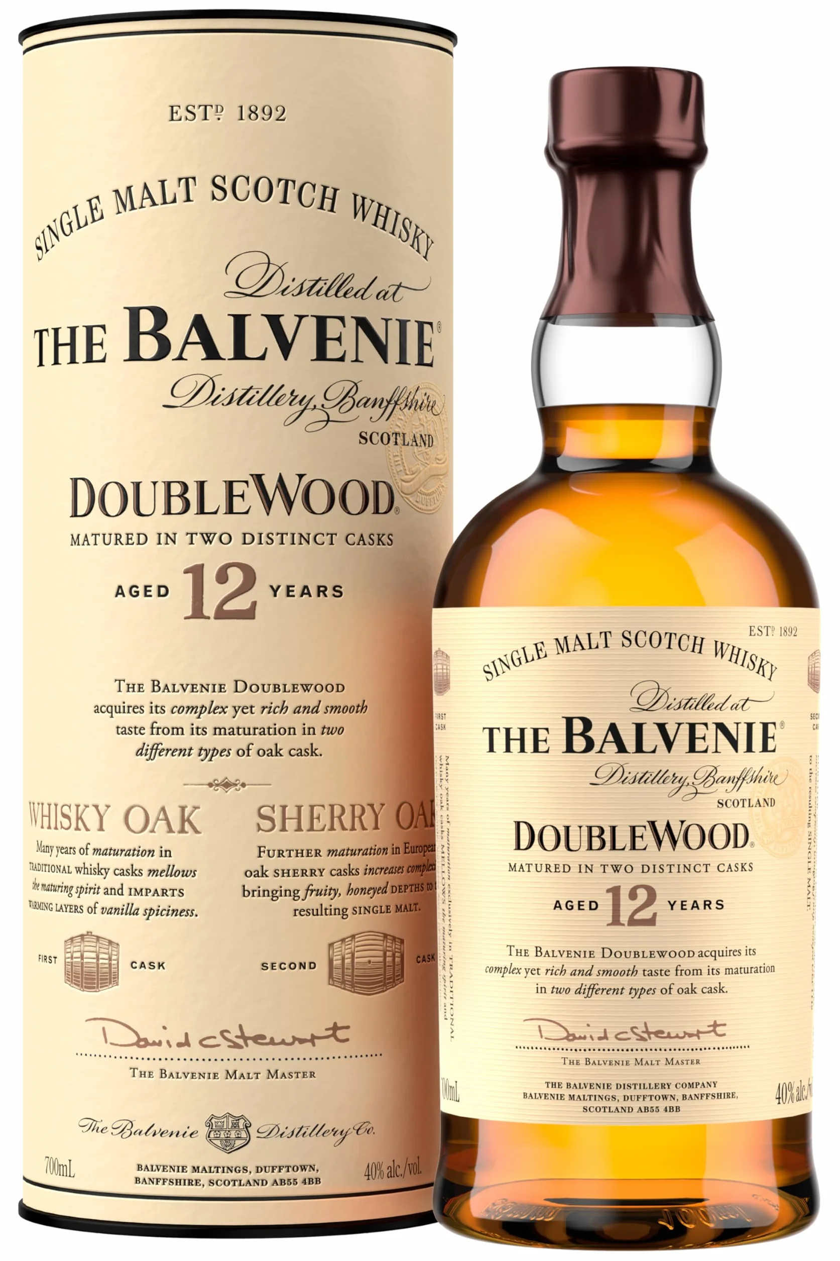 The Balvenie DoubleWood 12 años whisky de malta escocés, 70cl