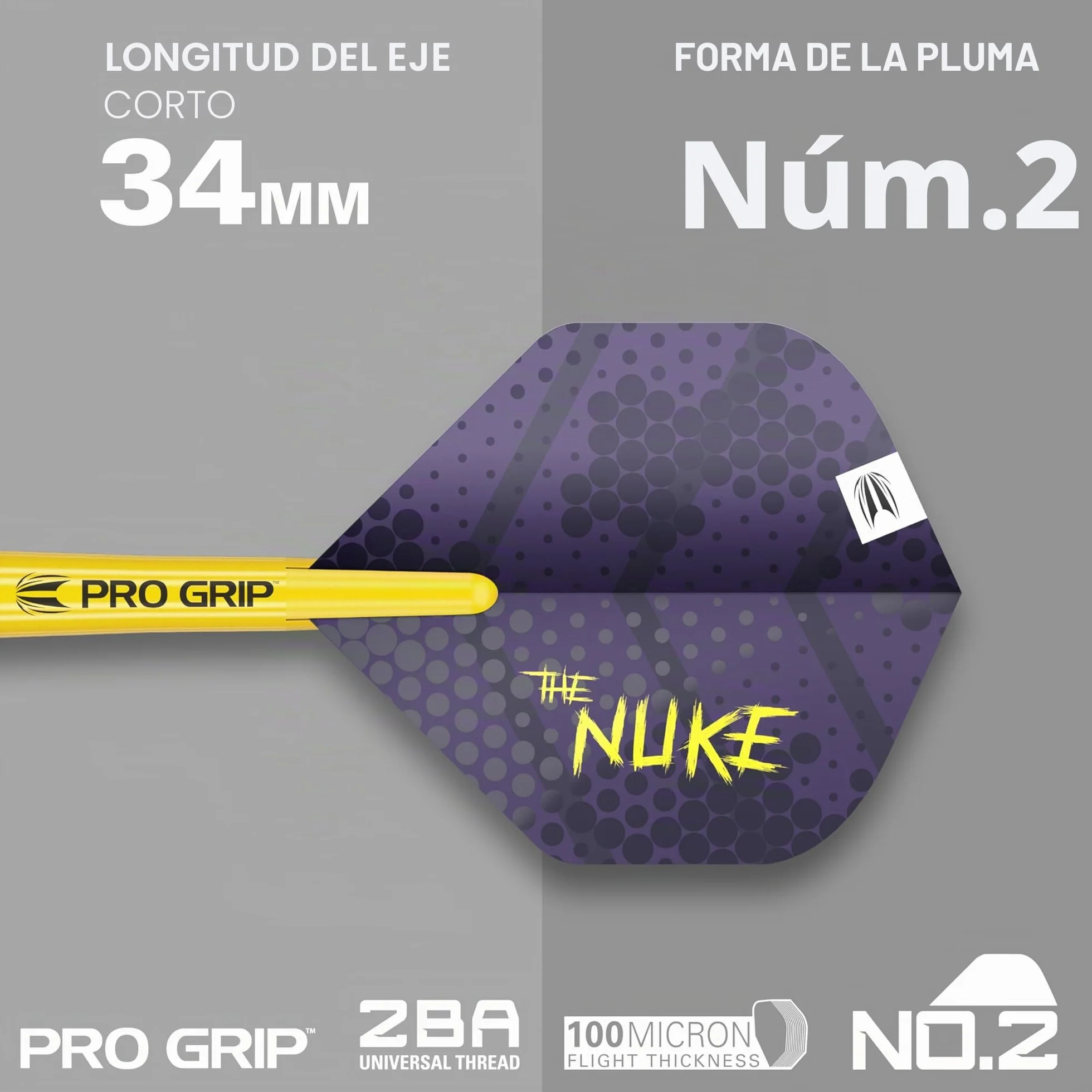 Target Darts Luke Littler Set Dardos Punta Blanda Latón 19G The Nuke Player Edition con Plumas Cañas Estuche