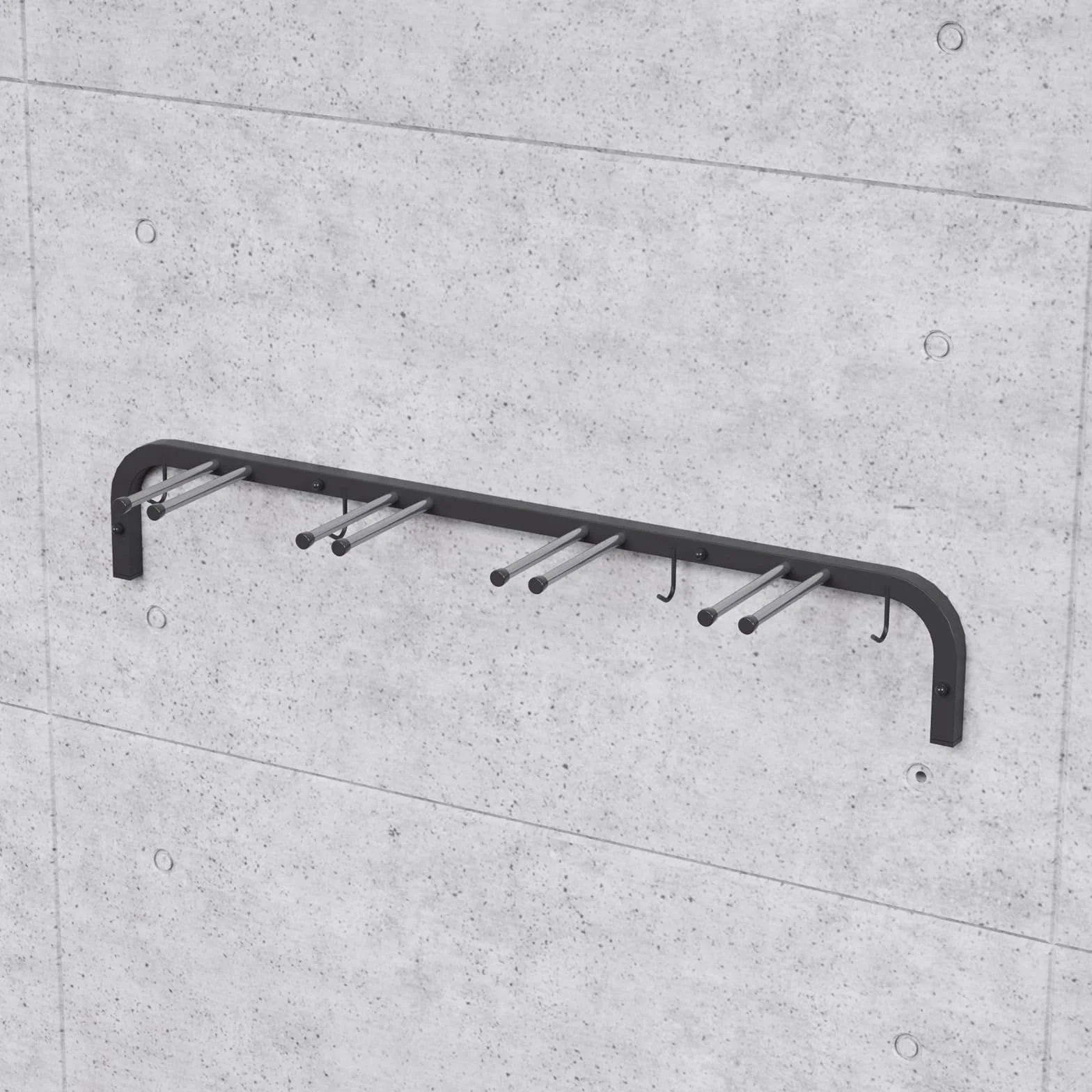 Soporte para esquís de pared N3 4 parejas 83 cm