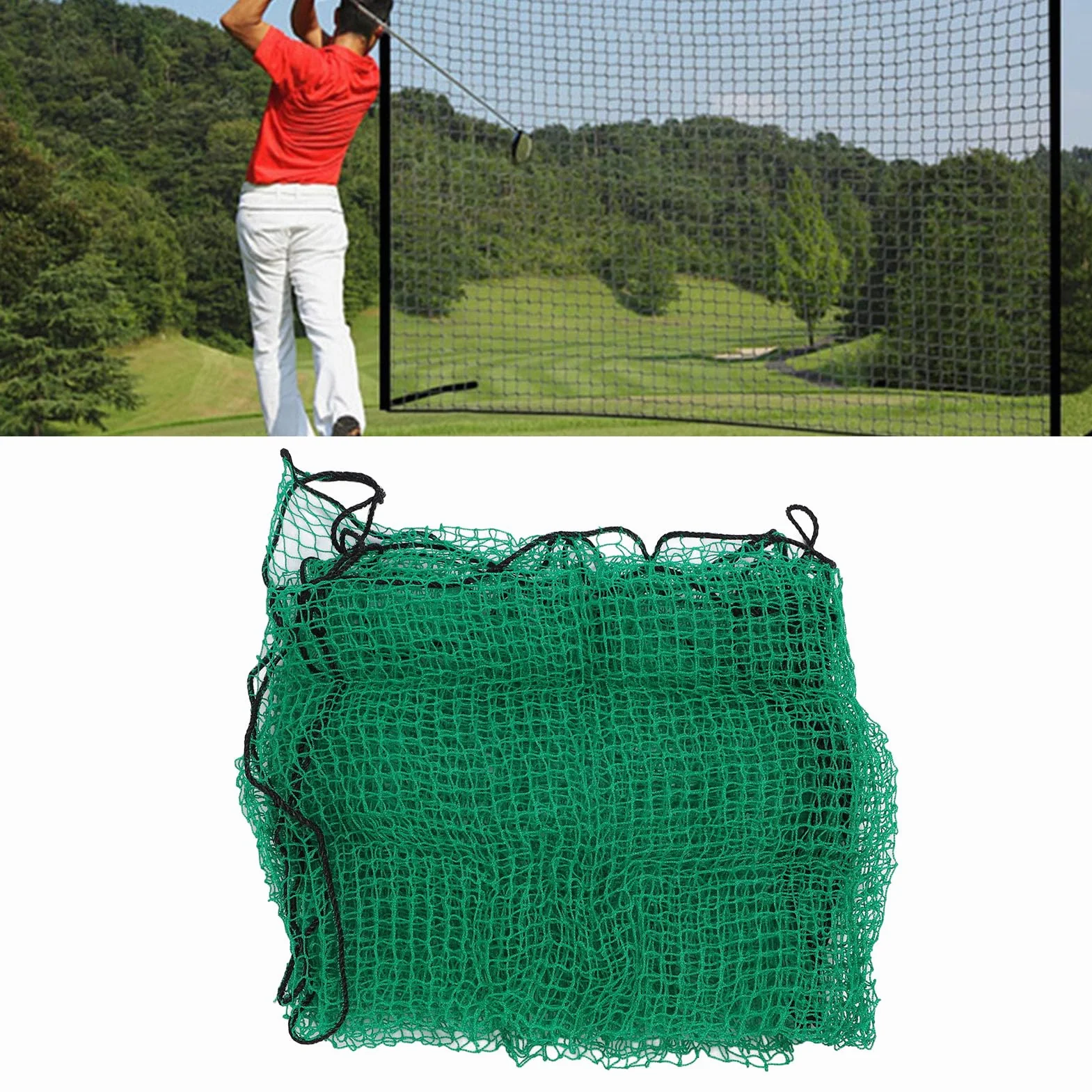 Red de Práctica de Béisbol 3x3m Polipropileno y Polietileno Verde para Campo Interior y Exterior