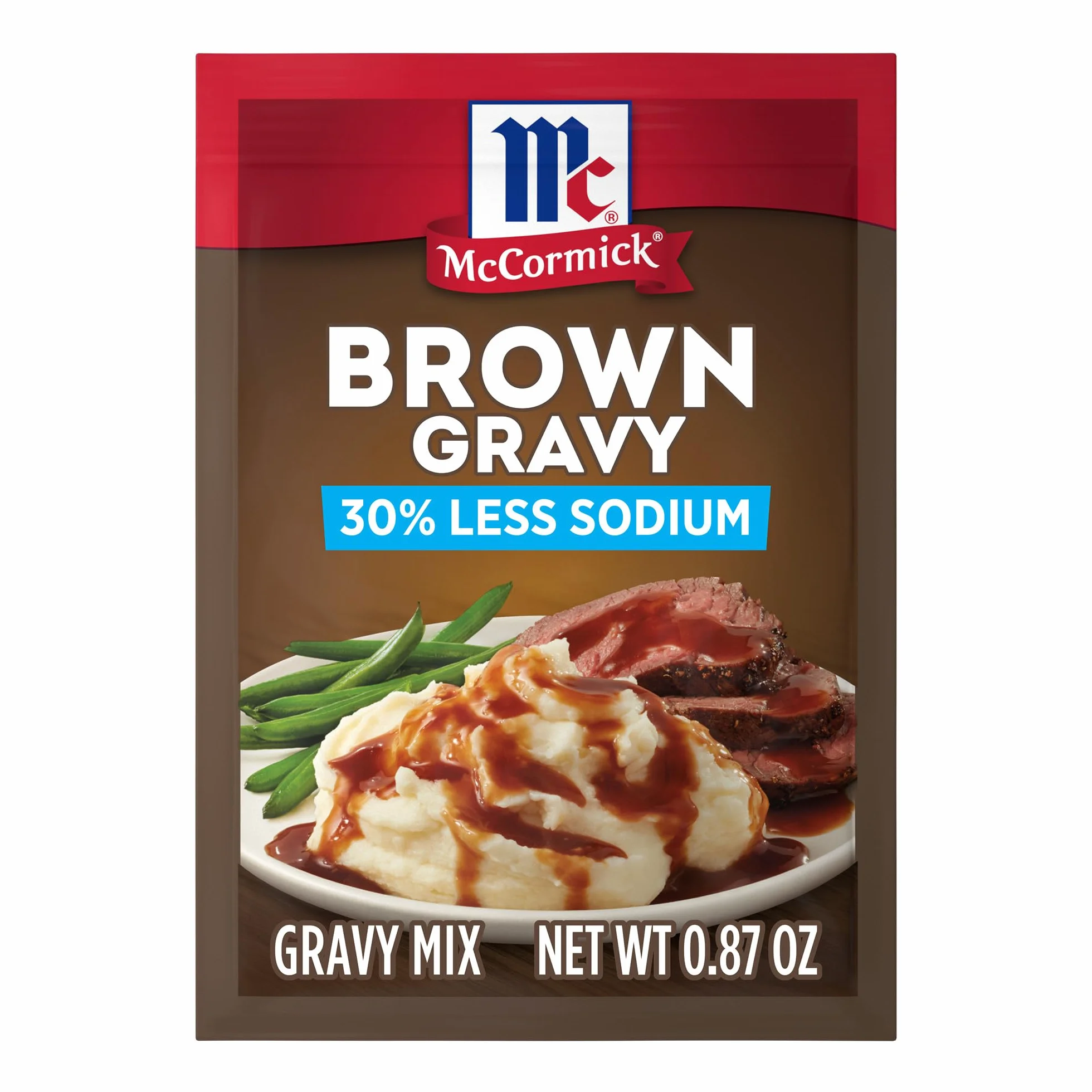 McCormick 30% menos de sodio marrón mezcla de salsa 24 g bolsa