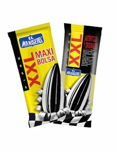 Pipas El Manisero XXL - Caja 12 Bolsas x 90 gramos - Pipas Saladas El Manisero XXL - Pipas de Girasol