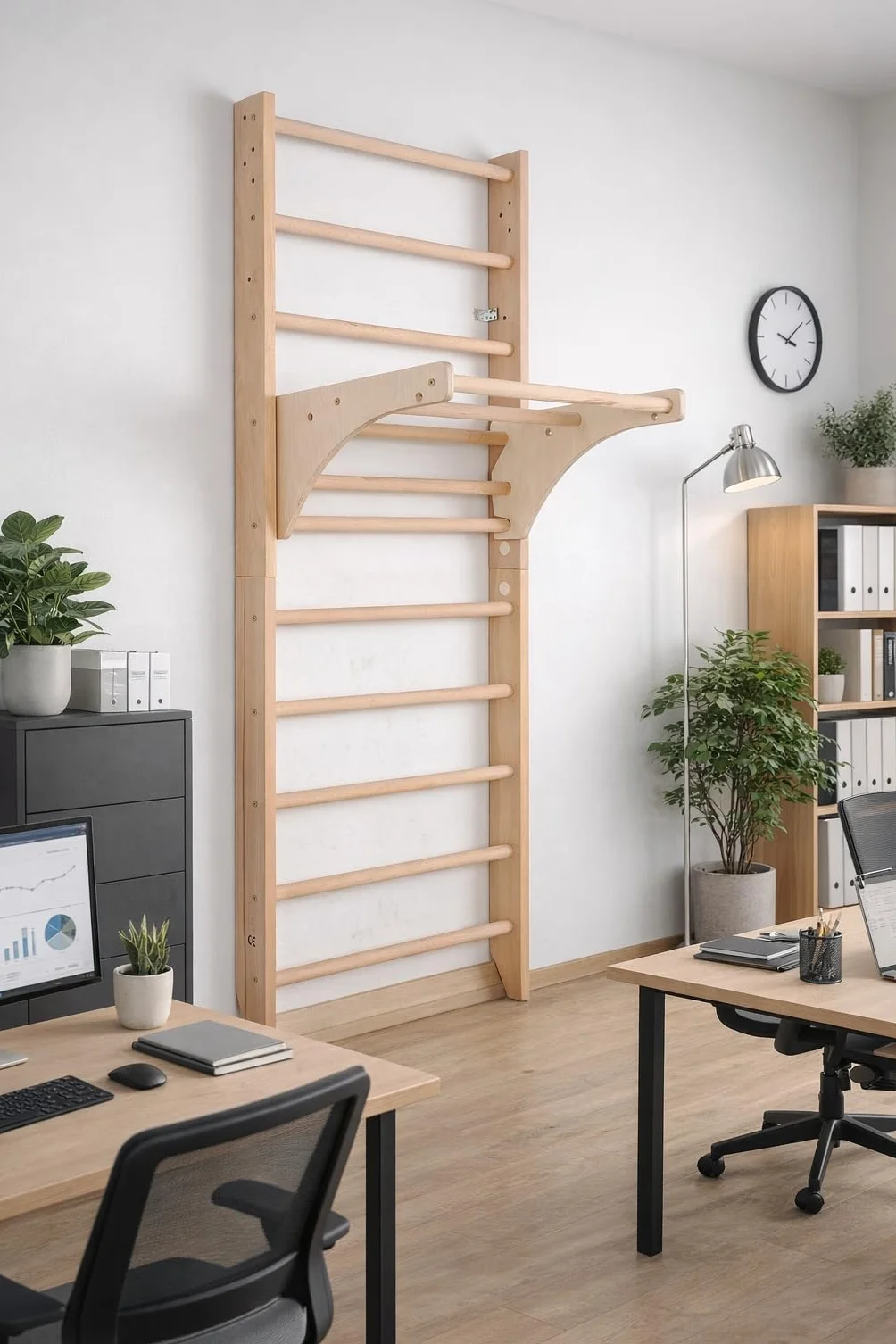 Espaldera de Gimnasio Kombi-1-220 Escalera Sueca de Madera para Niños y Adultos