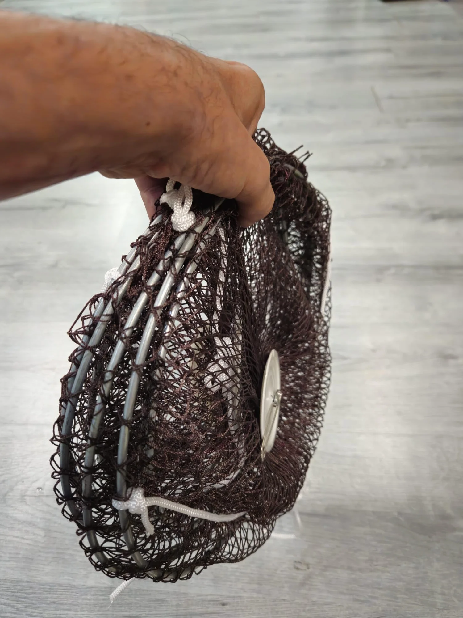 Reteles Evia de Nylon para Pesca de Cangrejos 30 cm Diámetro Malla 5 mm Acero Doble Aro