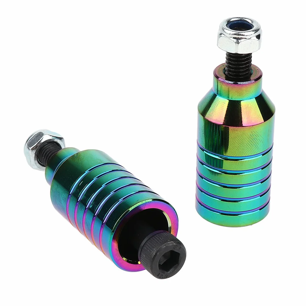 Juego de 2 clavijas y ejes de aleación para scooter 55 mm + 70 mm dorado