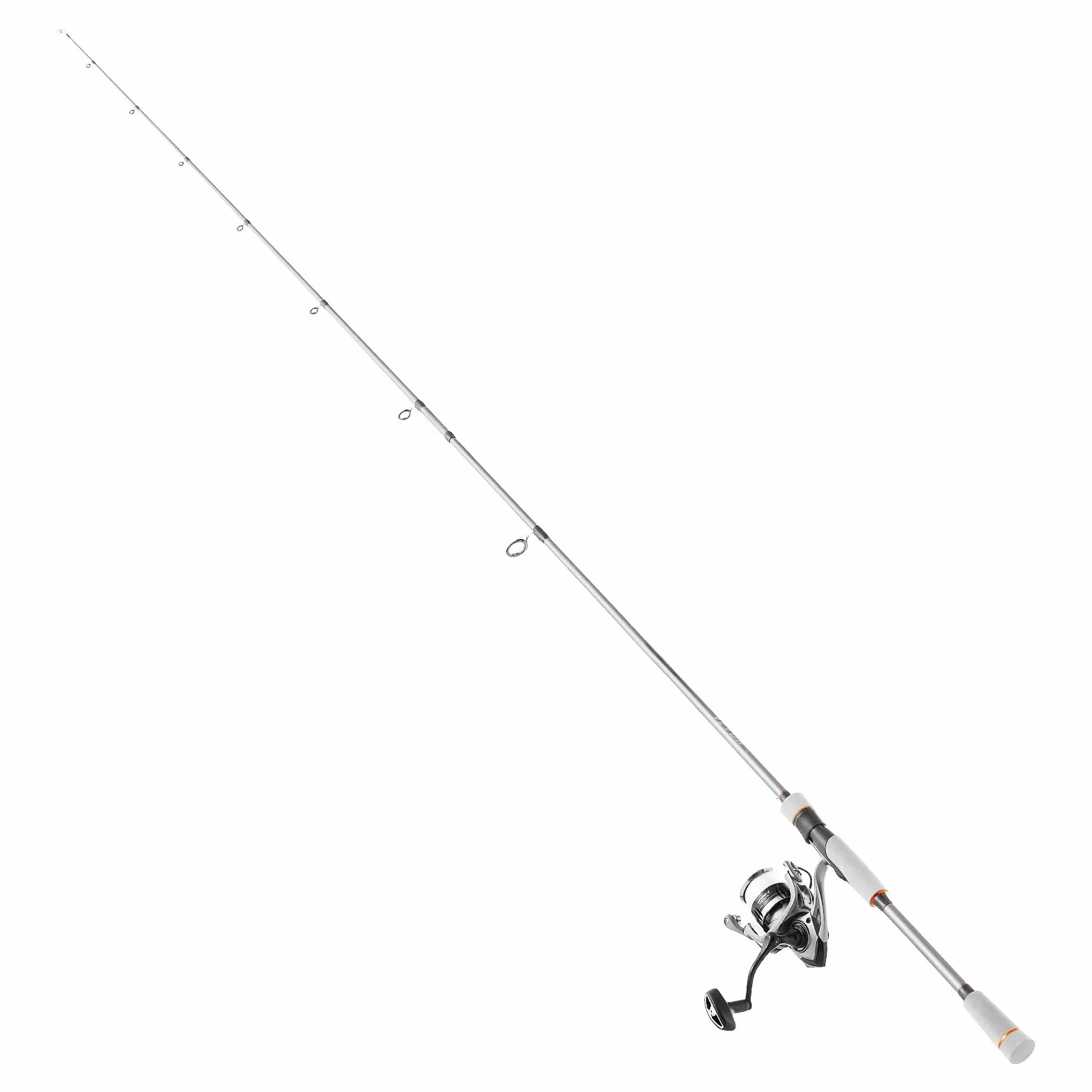 VEVOR Juego de 2 Cañas de Pesca 2,13 m Fibra de Carbono IM7 Carrete Rodamientos 7+1 Agua Salada Dulce Media-Pesada
