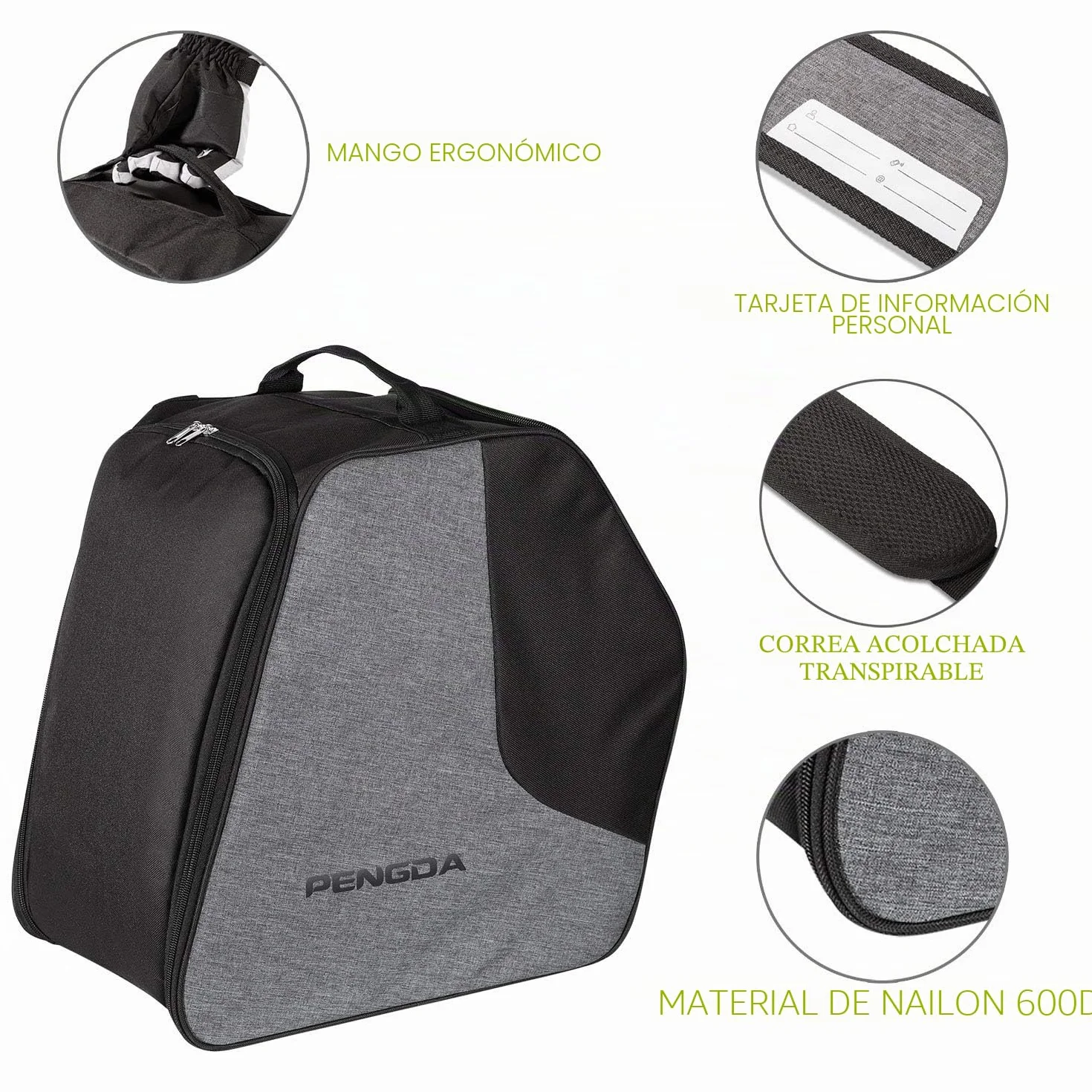 PENGDA Bolsa extragrande para botas de esquí con compartimento para casco