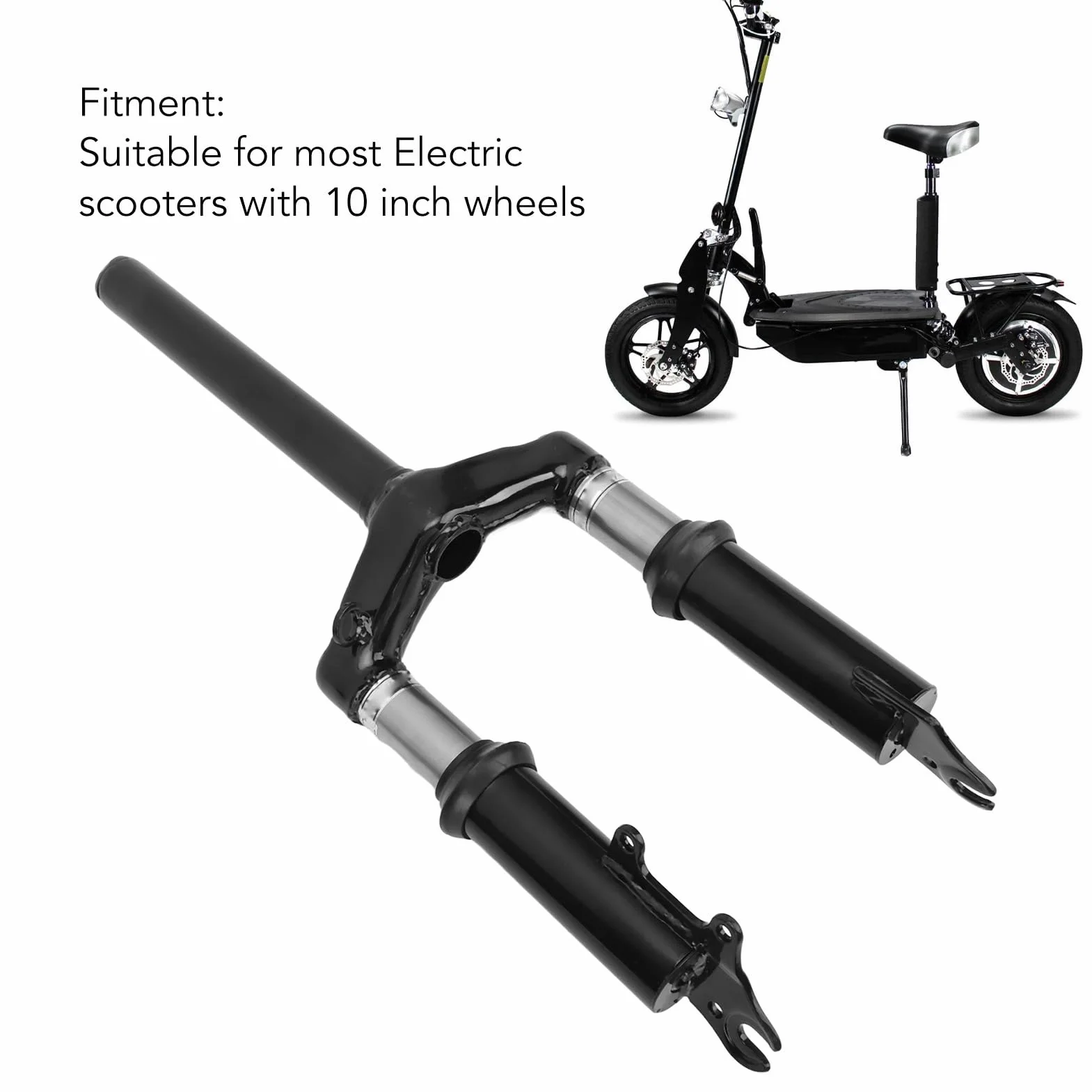 Horquilla Delantera Patinete Eléctrico Suspensión Aleación Acero 10 Pulgadas