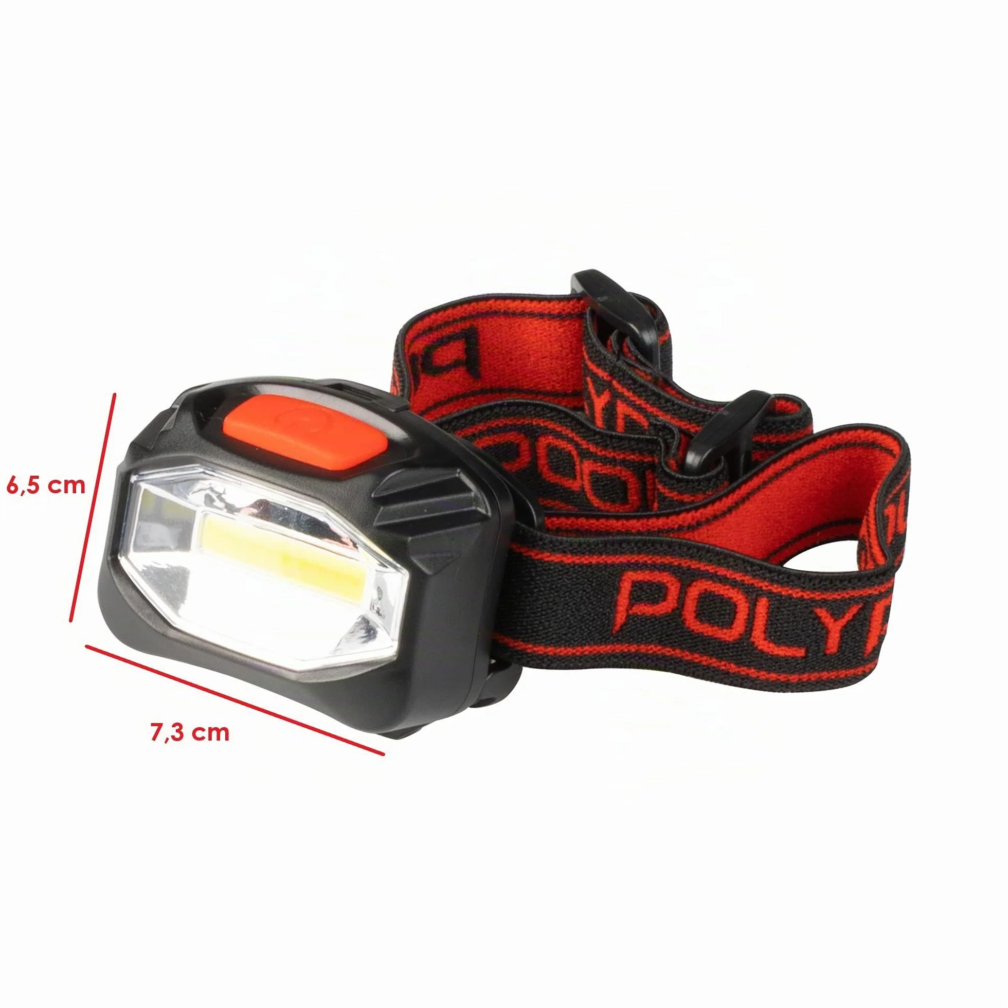 POLY POOL PP3156 Linterna Delantera LED Trekking Trabajo 3 Funciones Banda Elástica Cabezal Reclinable 130°