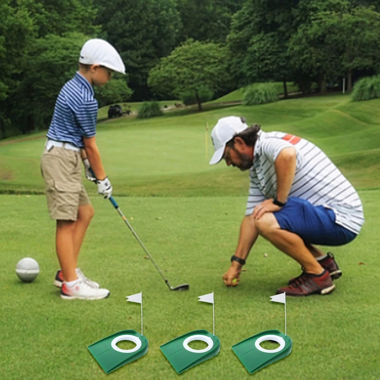 Putter De Golf De 3 Piezas, Mini Juego De Entrenamiento Para Sala
